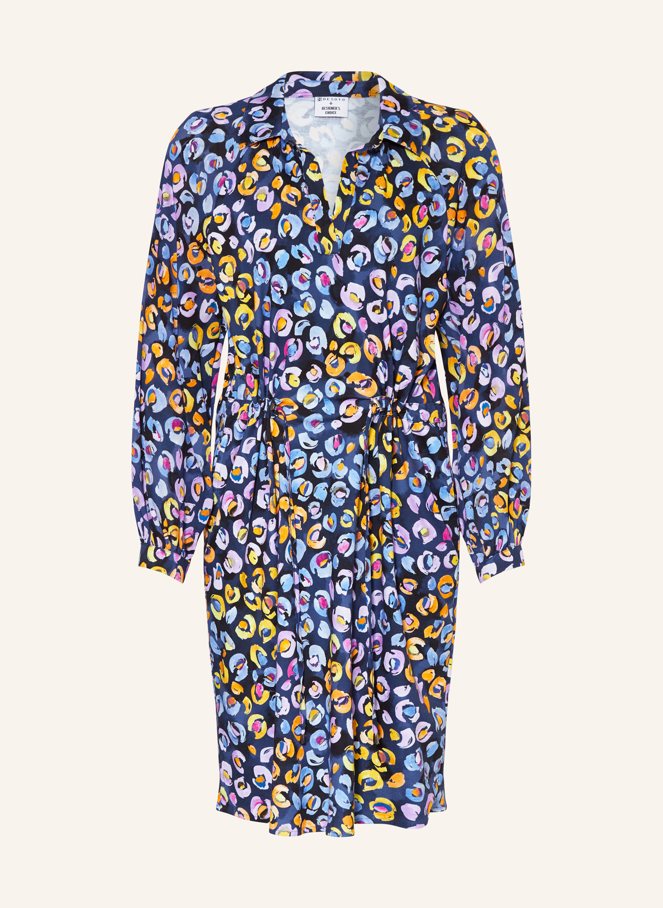 DESOTO Dress NORA in mixed materials, Color: BLUE/ PURPLE/ ORANGE (Image 1)