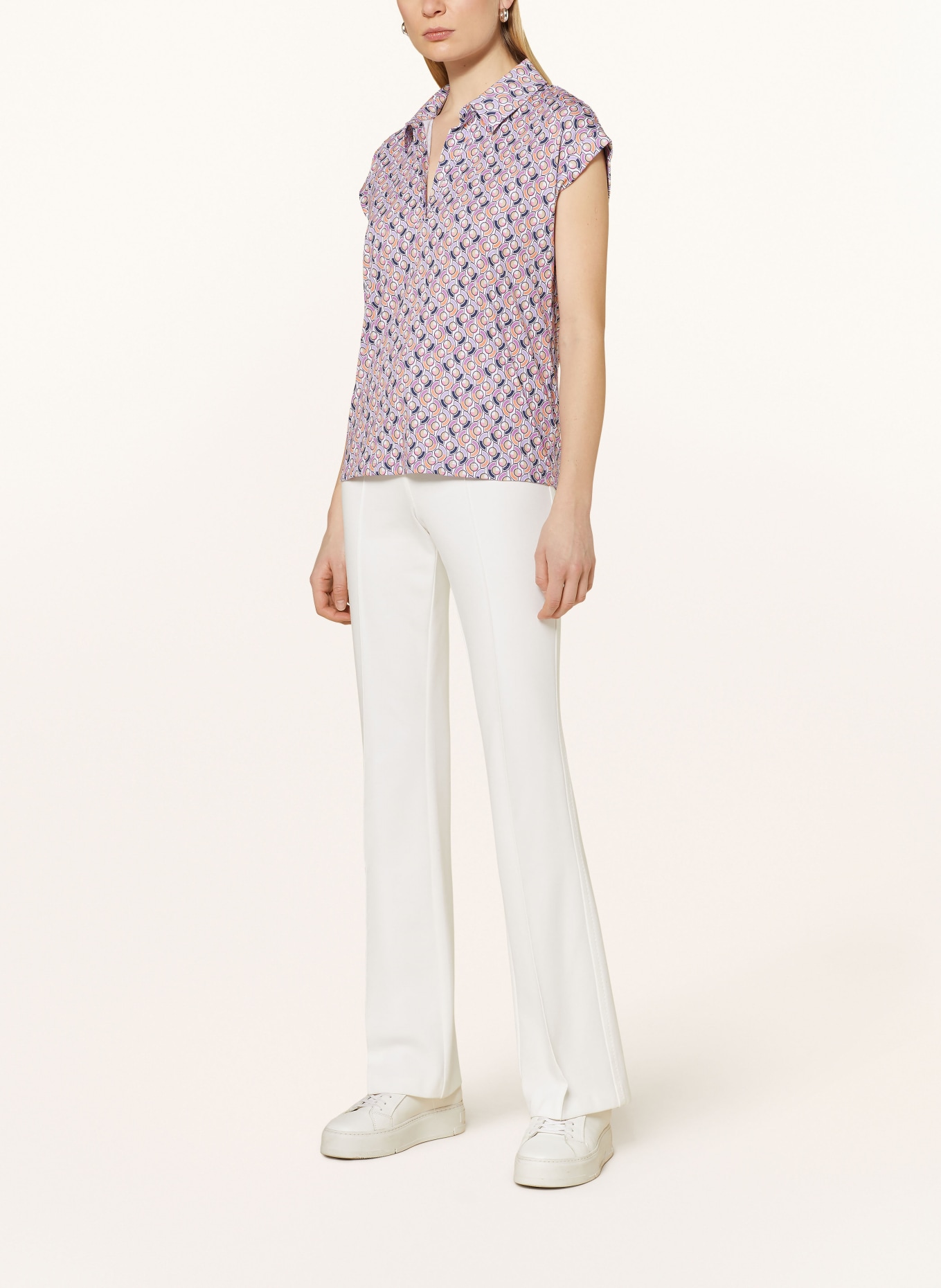 DESOTO Shirt blouse FIONA, Color: LIGHT PURPLE/ DARK BLUE/ BEIGE (Image 2)