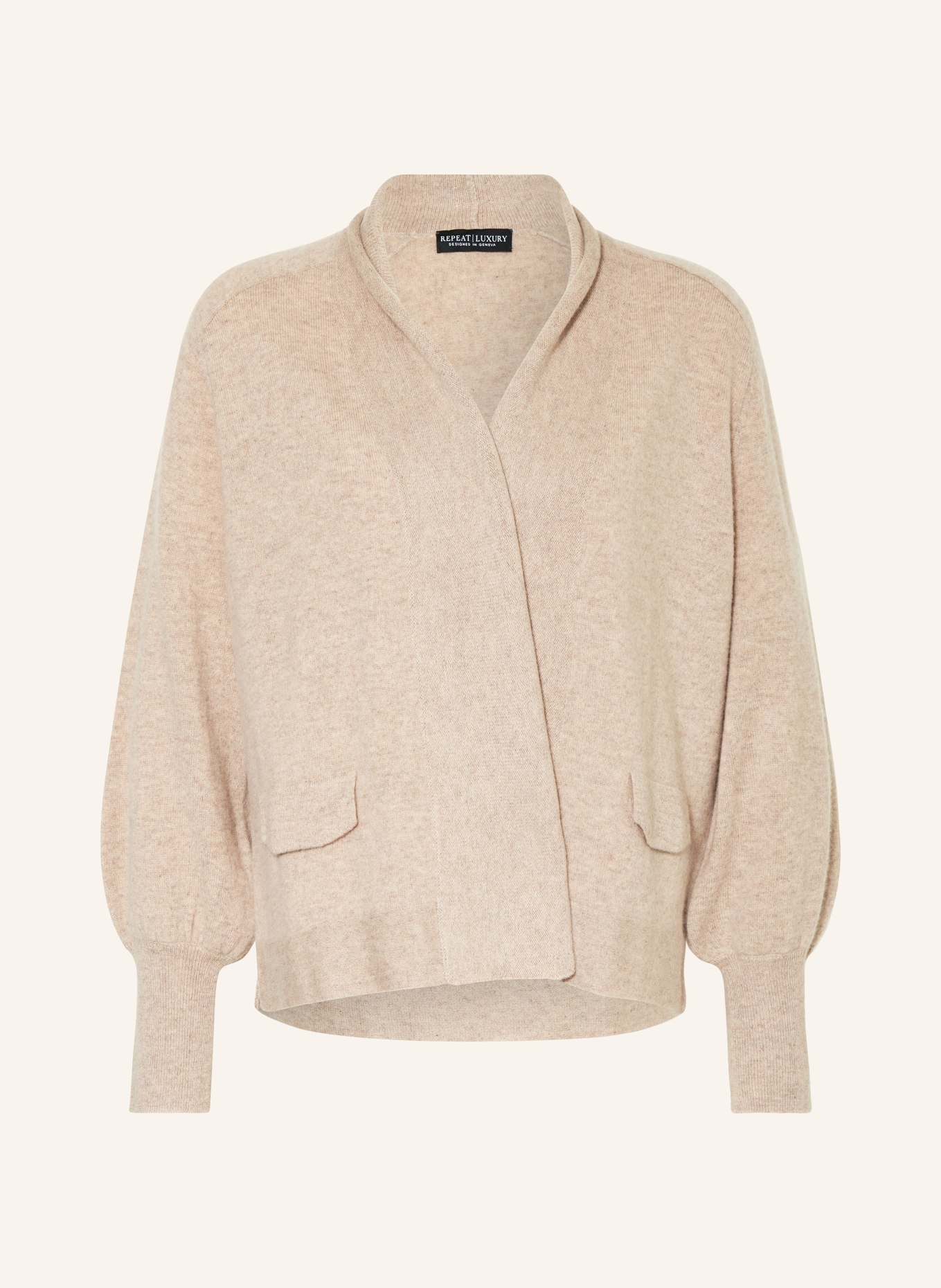 REPEAT Knit cardigan made of cashmere, Color: BEIGE (Image 1)