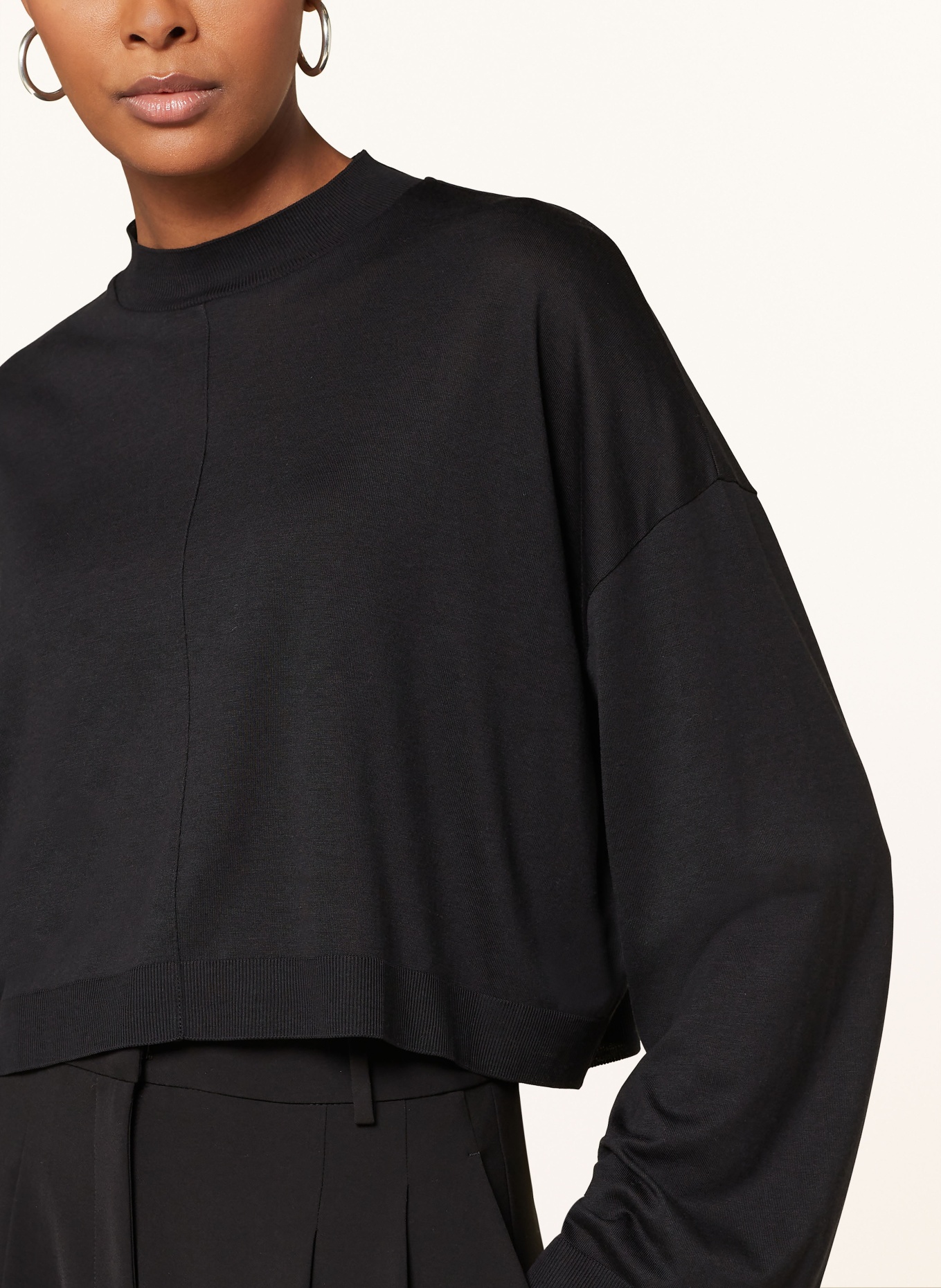 DRYKORN Cropped sweater CEDARIA, Color: BLACK (Image 4)