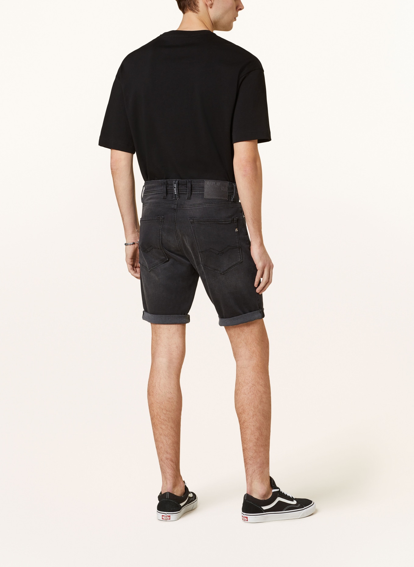 REPLAY Denim shorts, Color: DARK GRAY (Image 3)