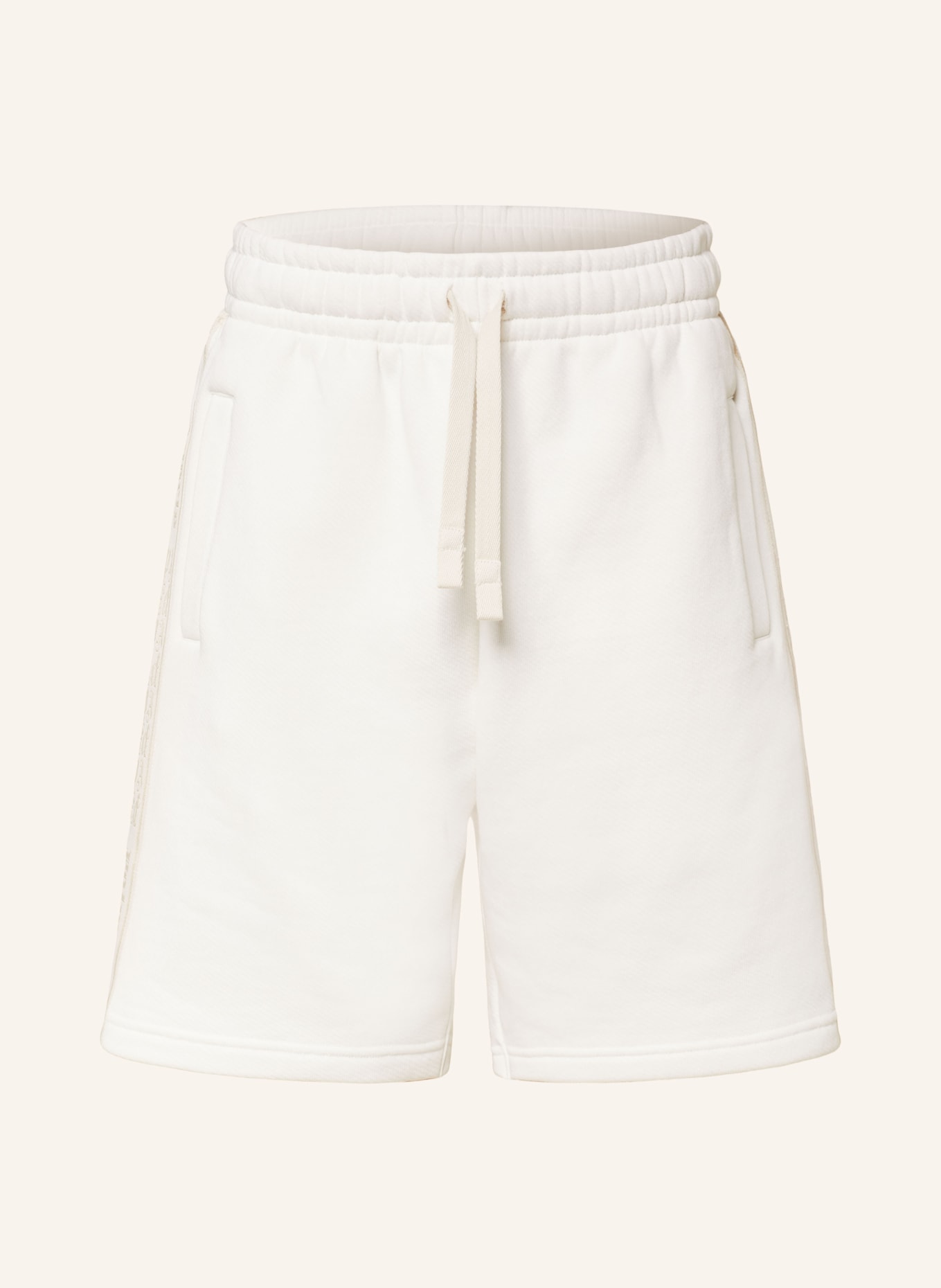 Palm Angels Sweat shorts with tuxedo stripes in white