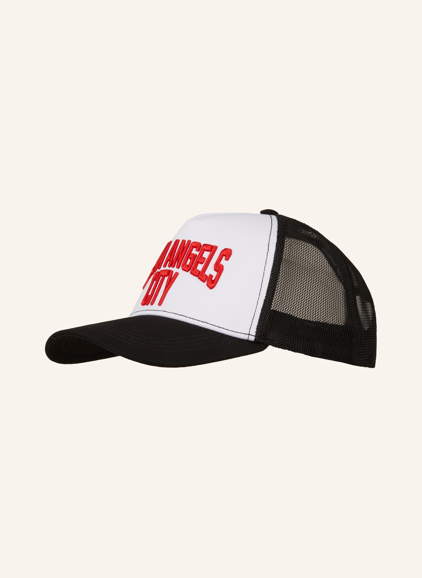 Palm Angels Cap, Color: BLACK/ WHITE/ RED (Image 1)