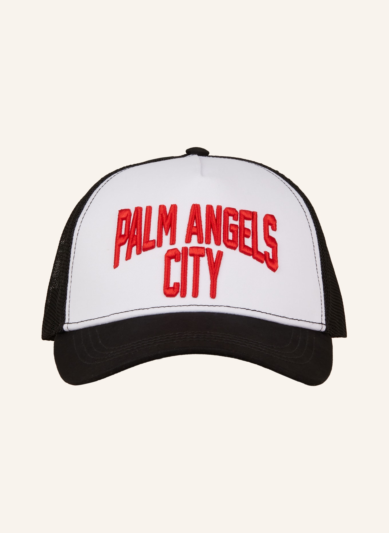 Palm Angels Cap, Color: BLACK/ WHITE/ RED (Image 2)