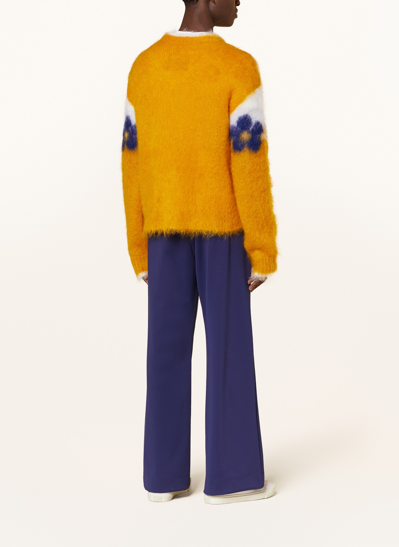 MARNI Moherowy sweter, Kolor: CIEMNOŻÓŁTY/ ECRU/ NIEBIESKI (Obrazek 3)