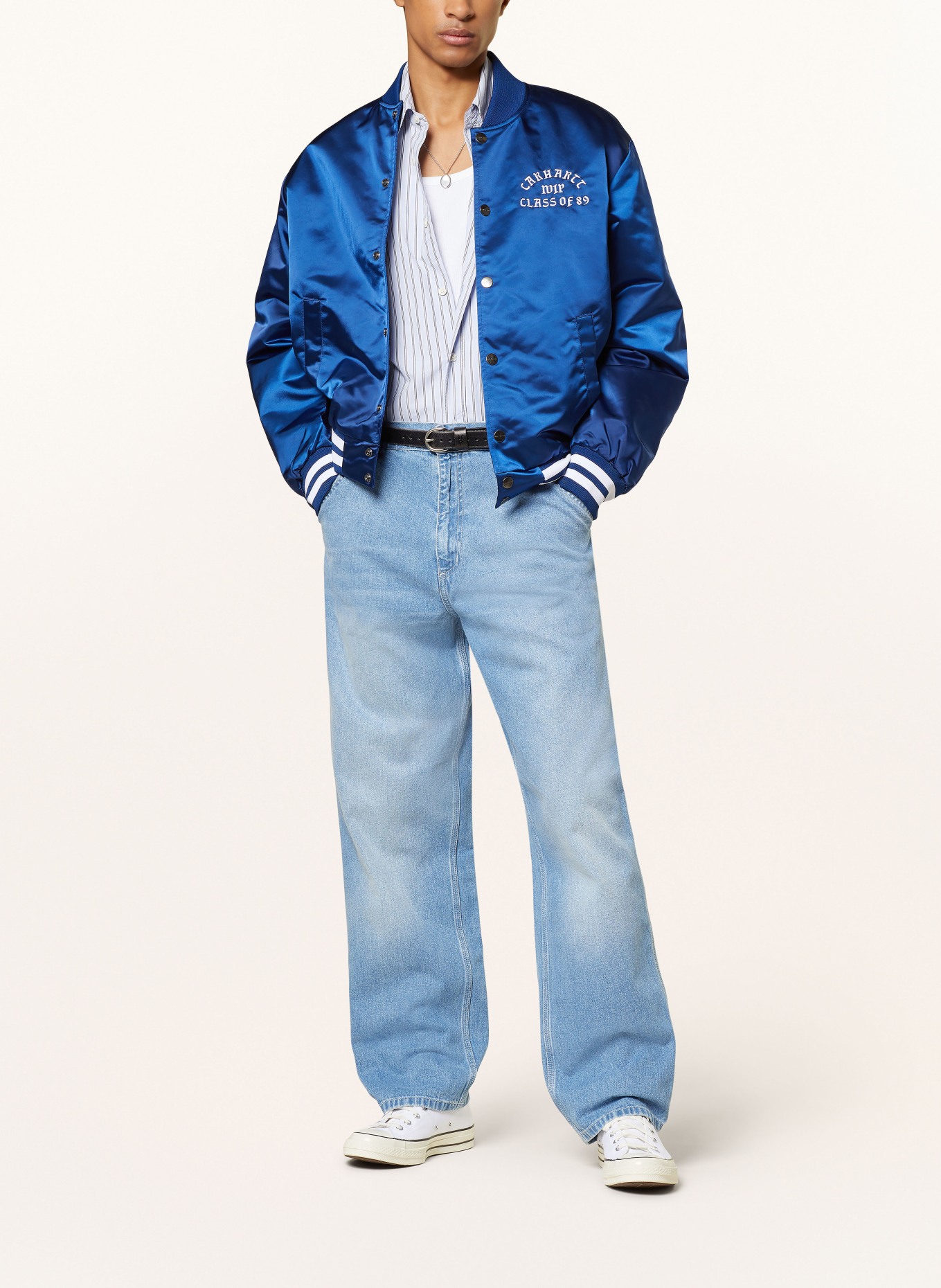 carhartt WIP College jacket, Color: BLUE/ WHITE (Image 2)
