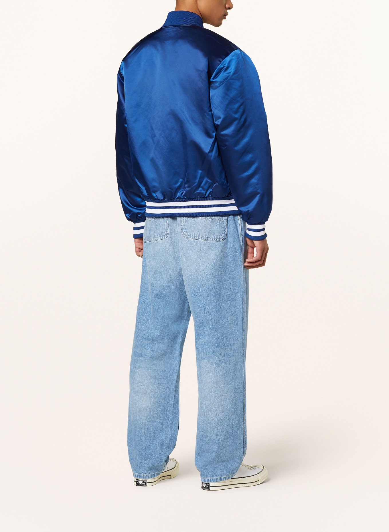 carhartt WIP College jacket, Color: BLUE/ WHITE (Image 3)