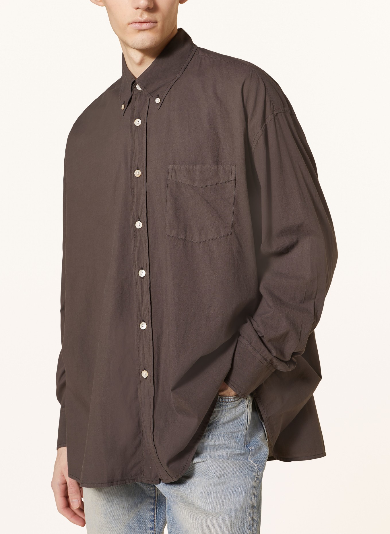 OUR LEGACY Shirt comfort fit, Color: DARK BROWN (Image 4)