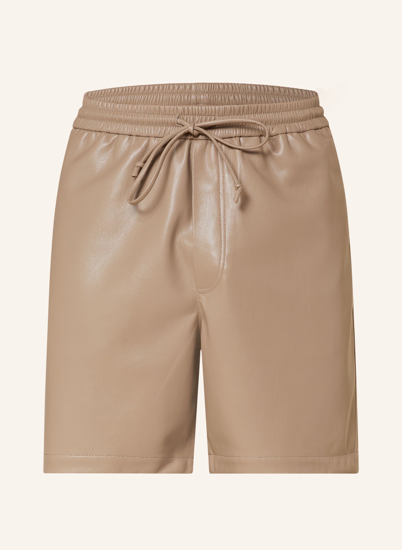 Nanushka Shorts DOXXI in leather look, Color: TAUPE (Image 1)