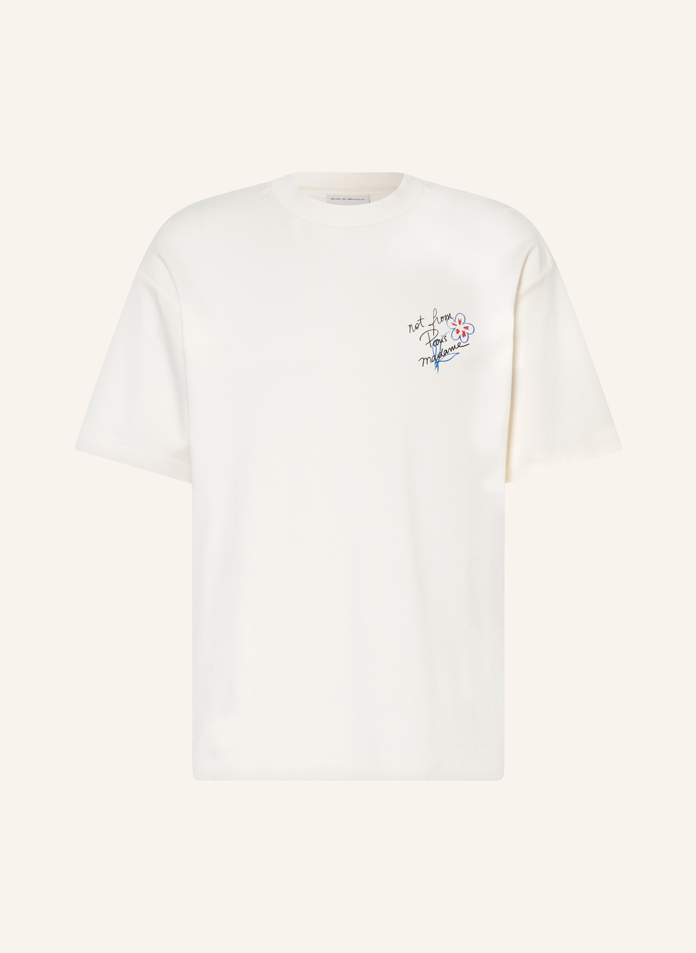 DRÔLE DE MONSIEUR T-shirt, Color: CREAM/ BLACK/ BLUE (Image 1)
