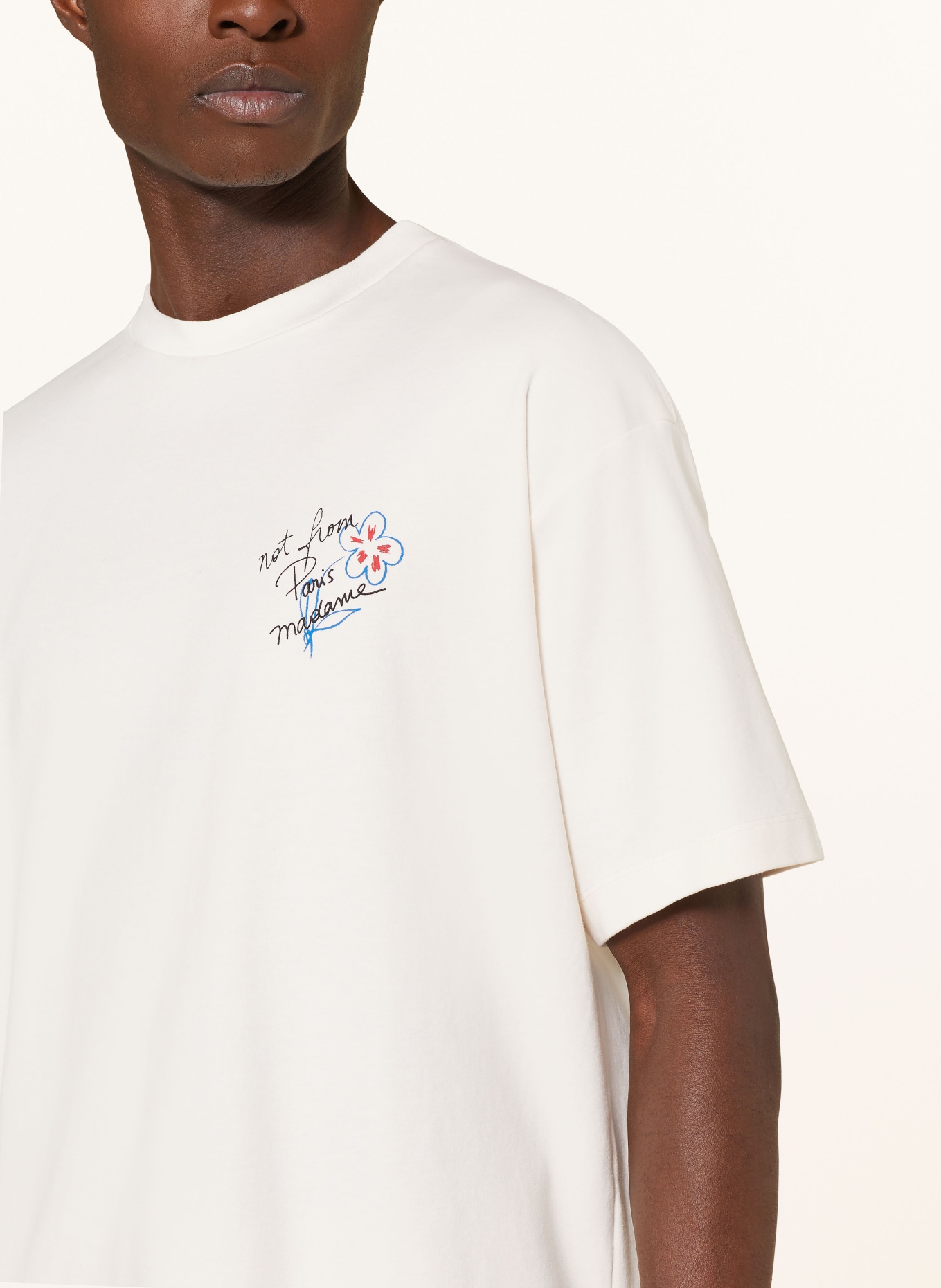 DRÔLE DE MONSIEUR T-shirt, Color: CREAM/ BLACK/ BLUE (Image 4)