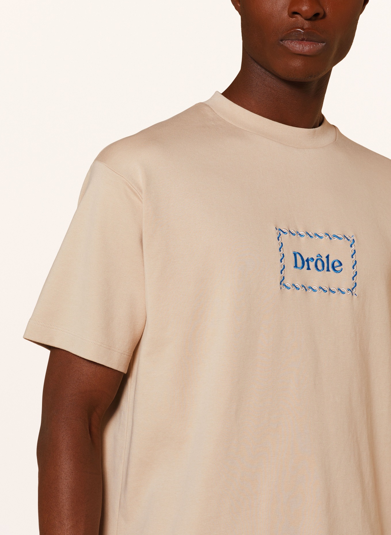 DRÔLE DE MONSIEUR T-Shirt DRÔLE TRESSE, Farbe: BEIGE/ BLAU (Bild 4)