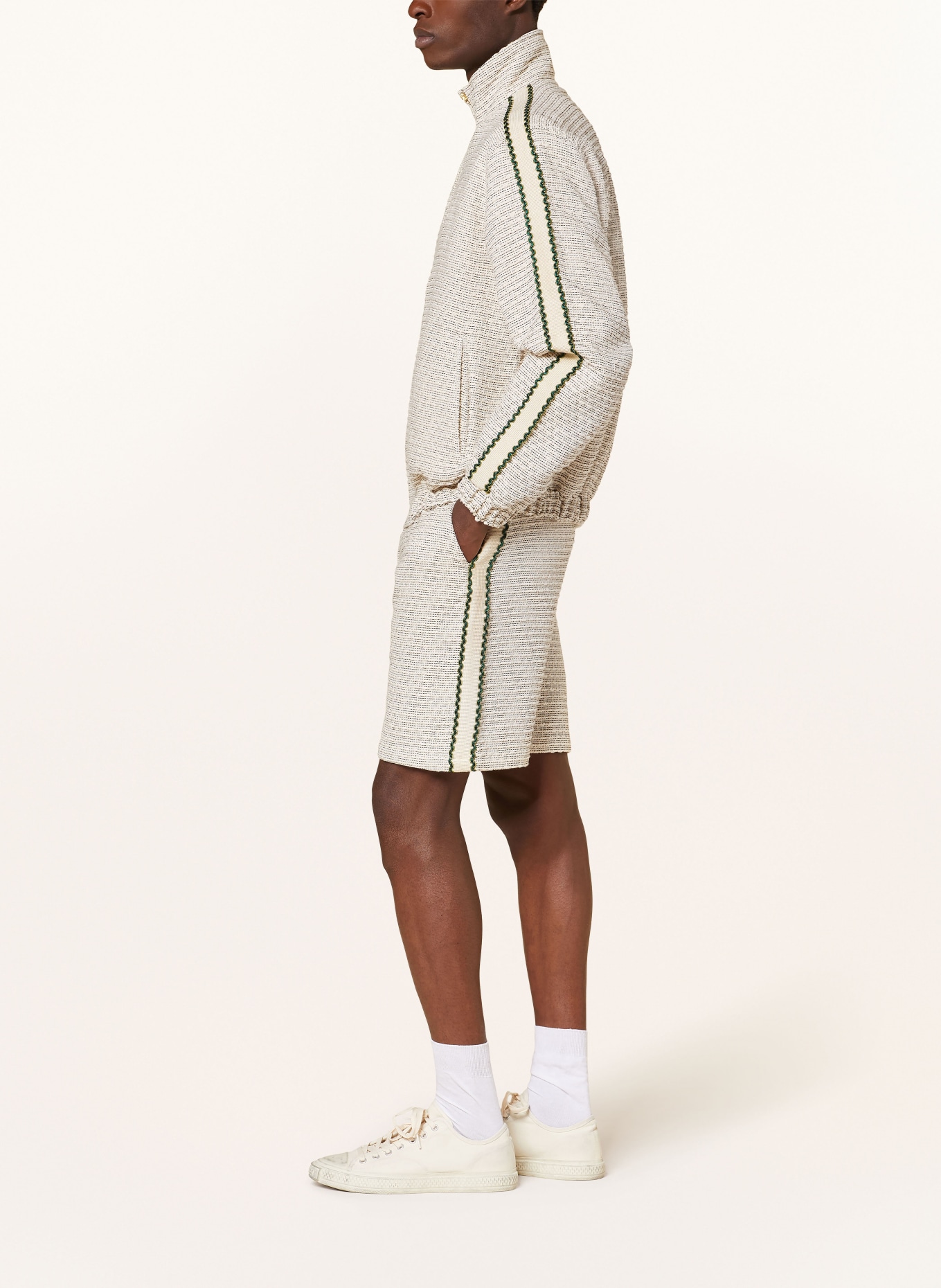 DRÔLE DE MONSIEUR Tweed-Shorts mit Galonstreifen, Farbe: BEIGE (Bild 4)