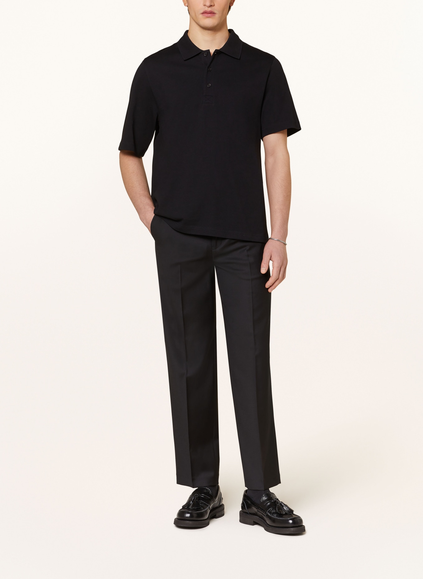 Filippa K Jersey polo shirt, Color: BLACK (Image 2)
