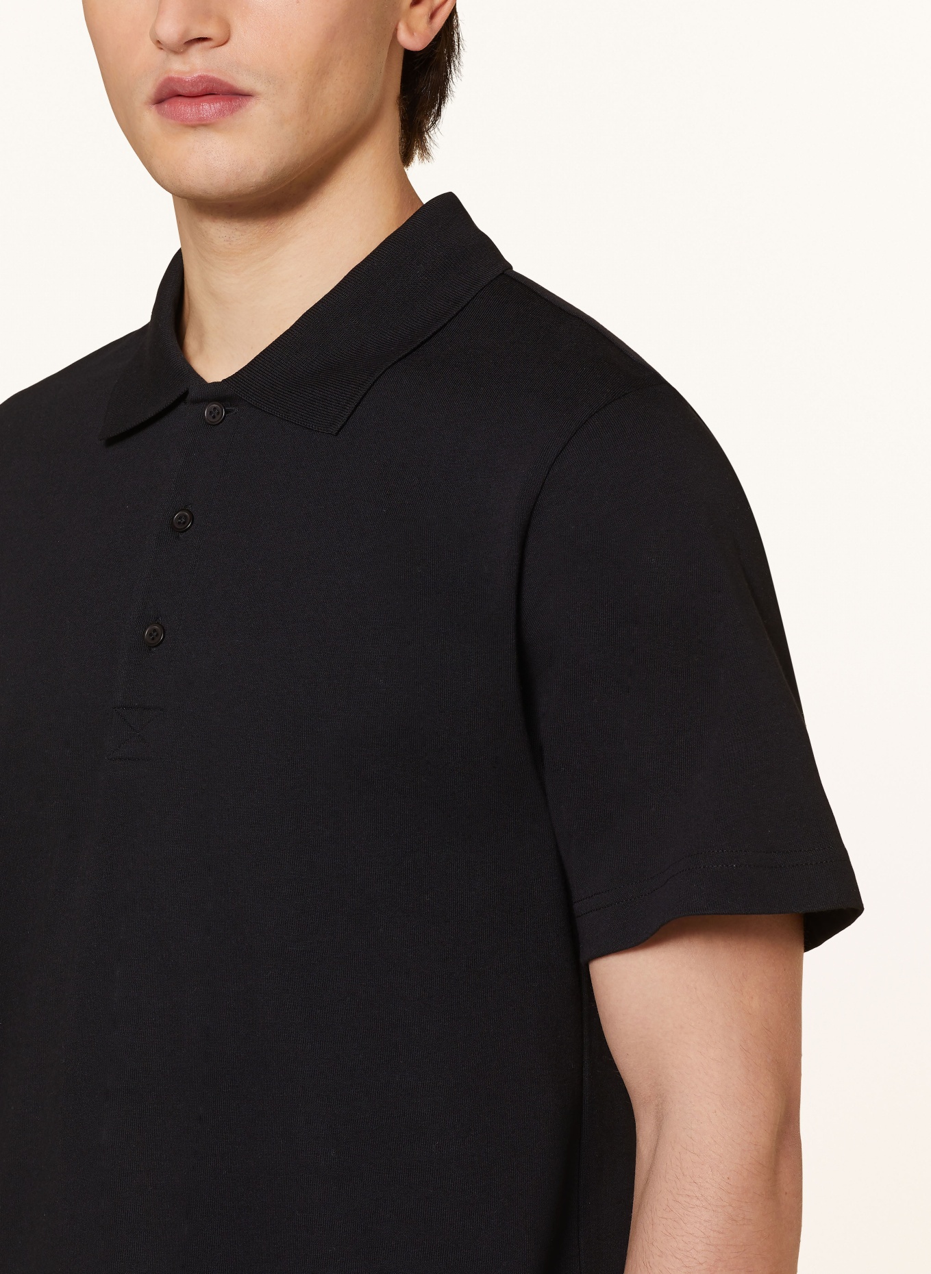 Filippa K Jersey polo shirt, Color: BLACK (Image 4)