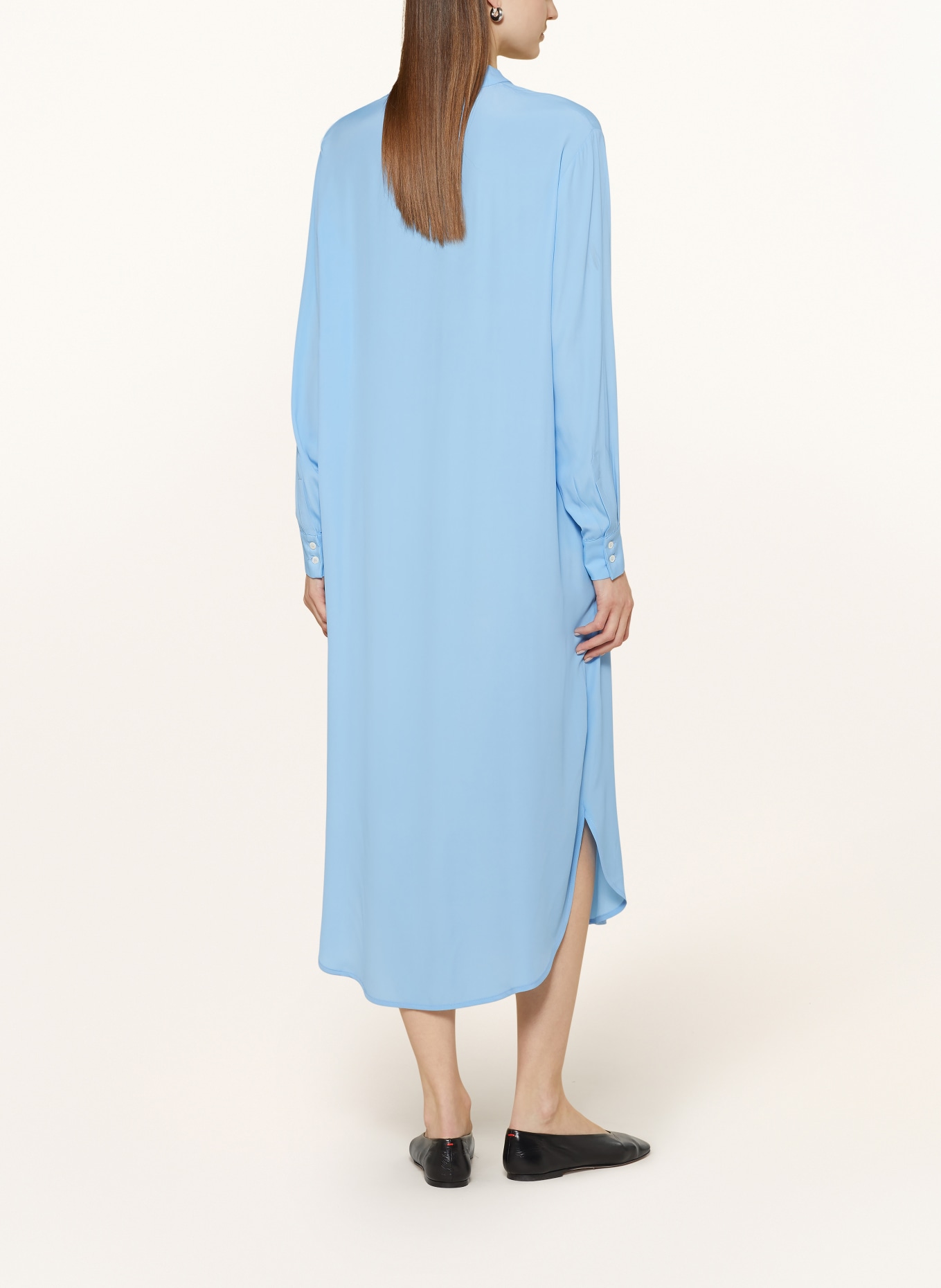ottod'ame Hemdblusenkleid mit Seide, Farbe: HELLBLAU (Bild 3)