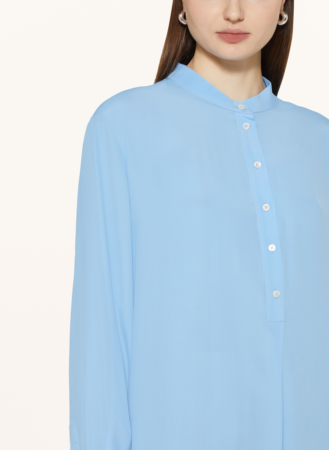 ottod'ame Hemdblusenkleid mit Seide, Farbe: HELLBLAU (Bild 4)