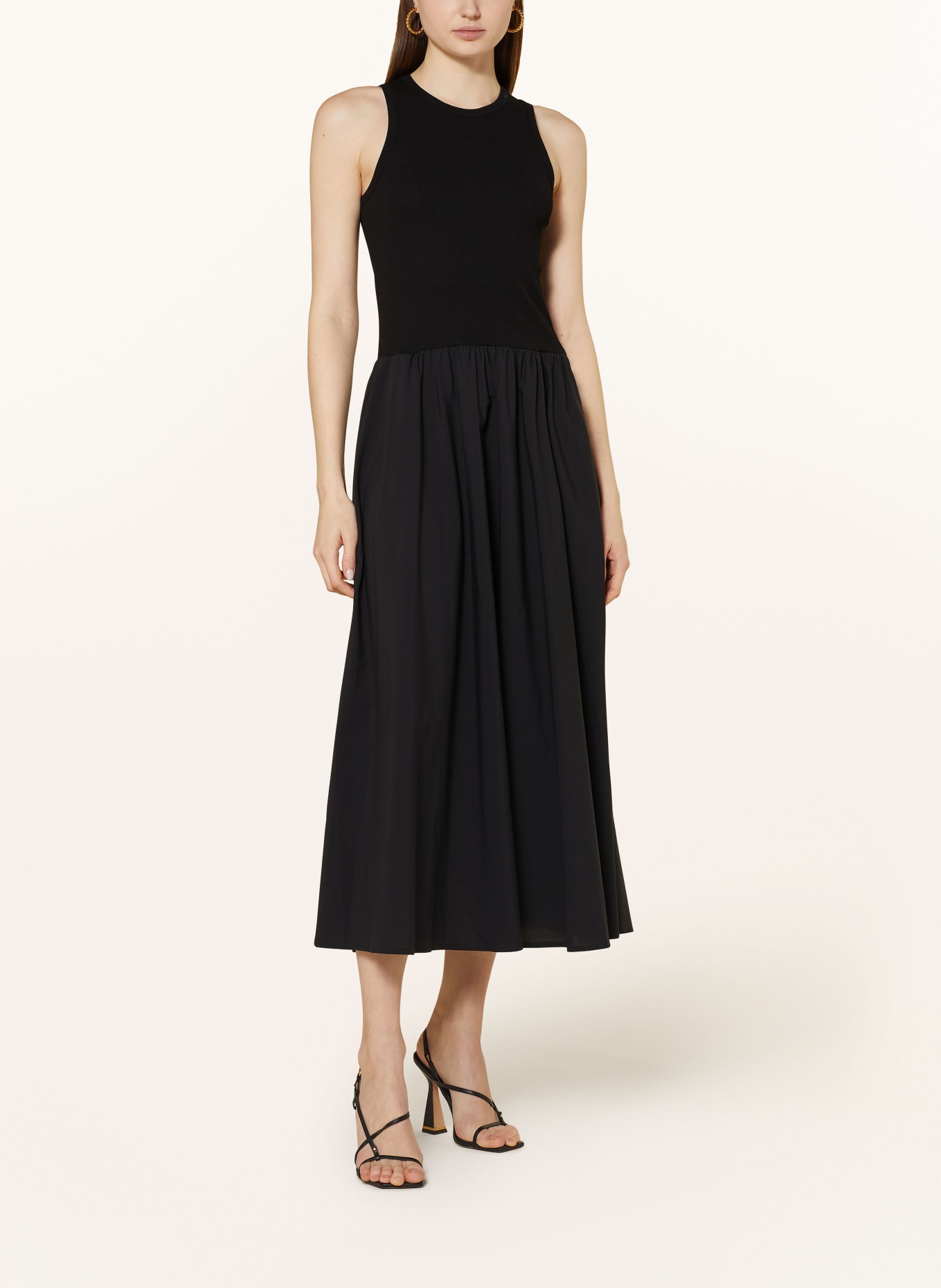 ottod'ame Dress in mixed materials, Color: BLACK (Image 2)