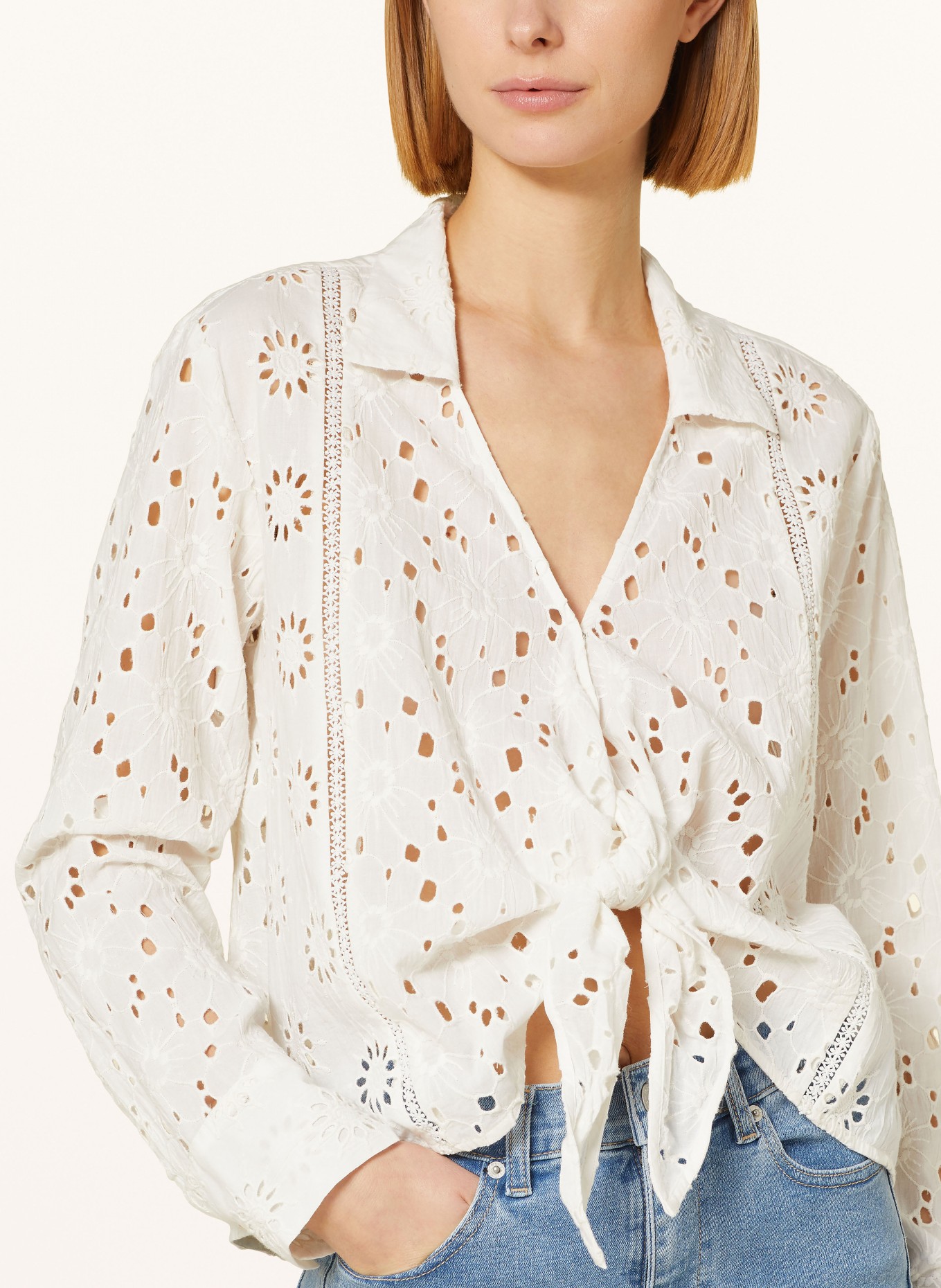 Princess GOES HOLLYWOOD Shirt blouse made of broderie anglaise, Color: WHITE (Image 4)