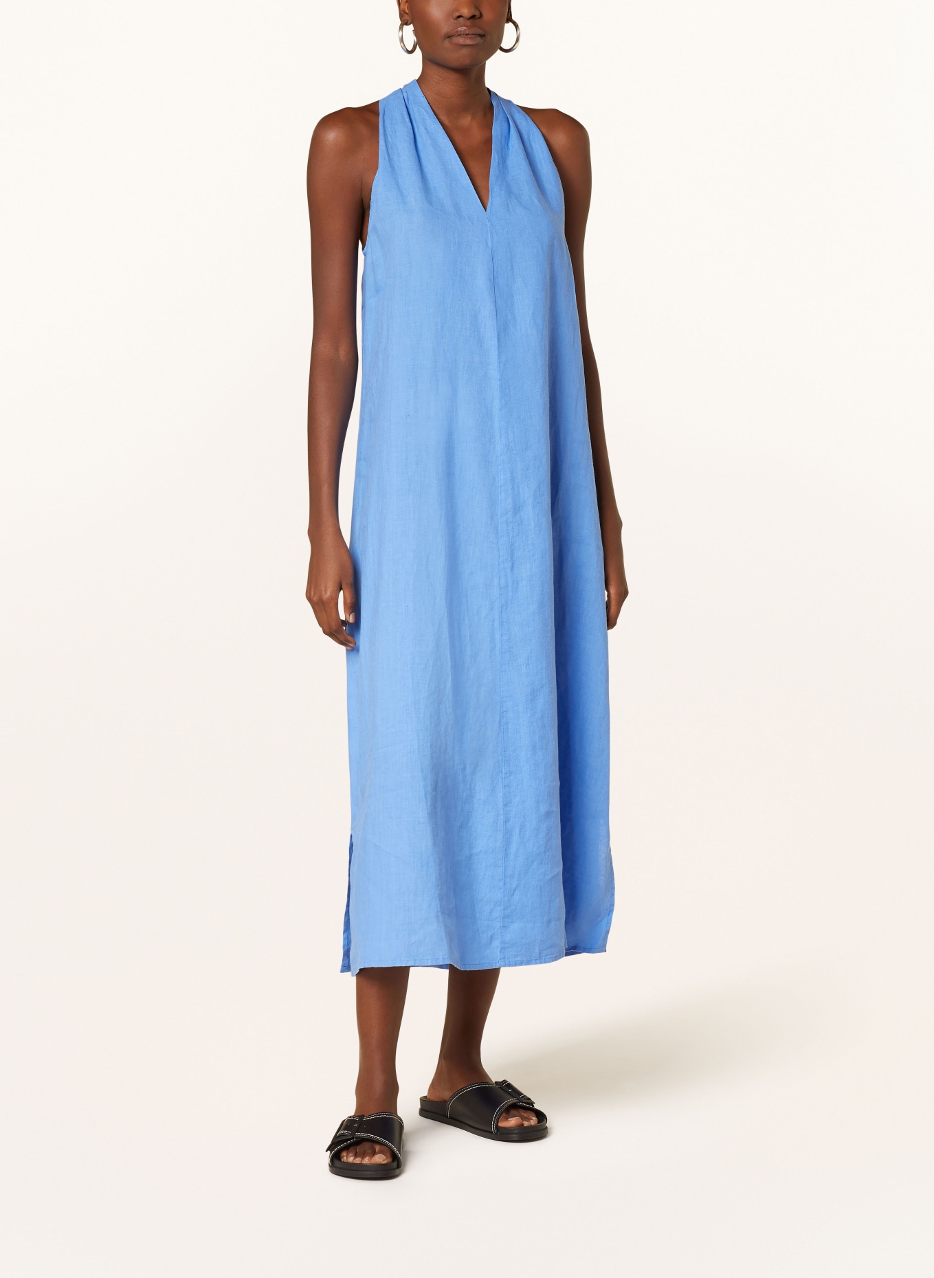 Princess GOES HOLLYWOOD Linen dress with cut-out, Color: BLUE (Image 2)