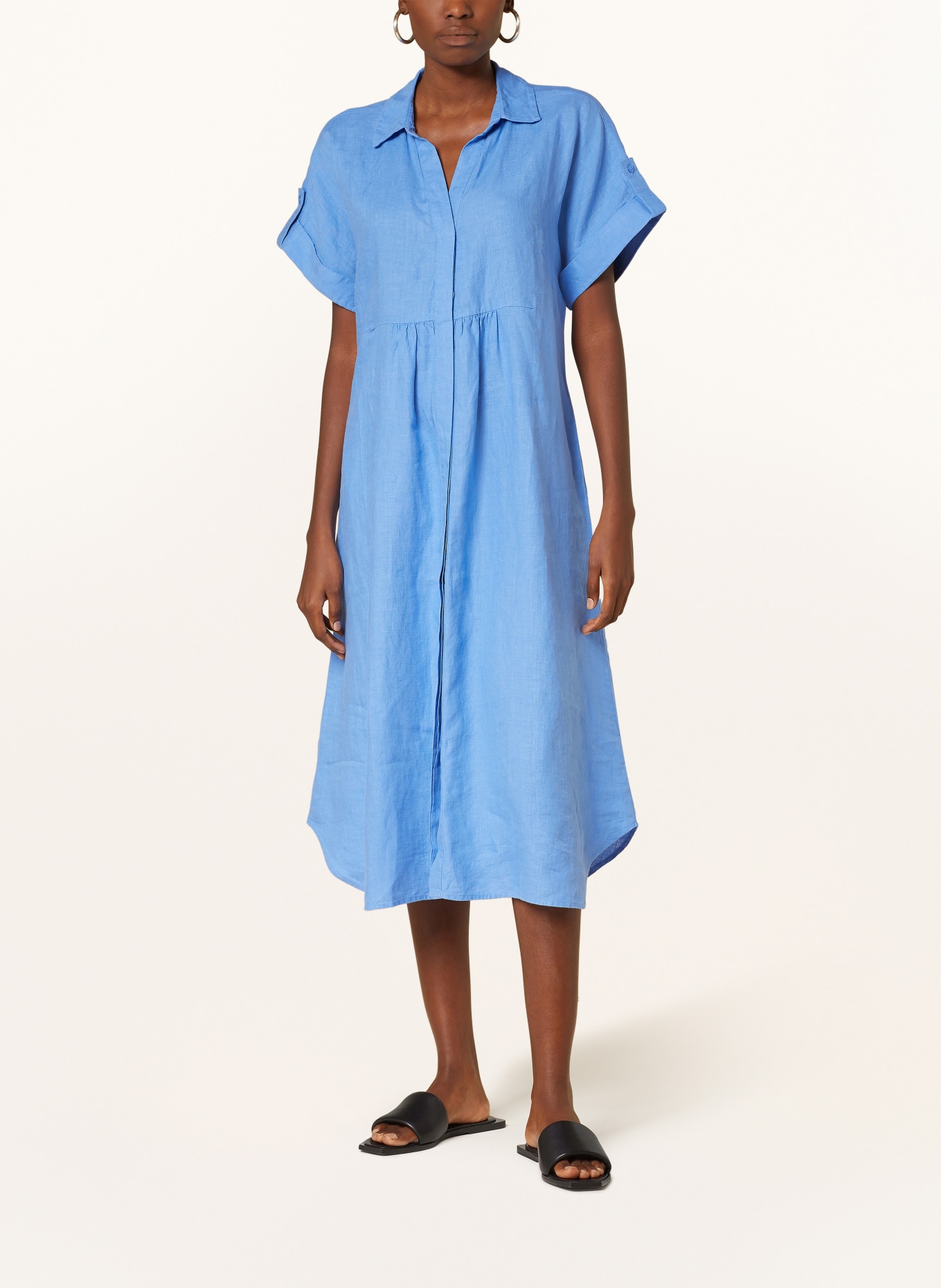 Princess GOES HOLLYWOOD Shirt dress in linen, Color: BLUE (Image 2)