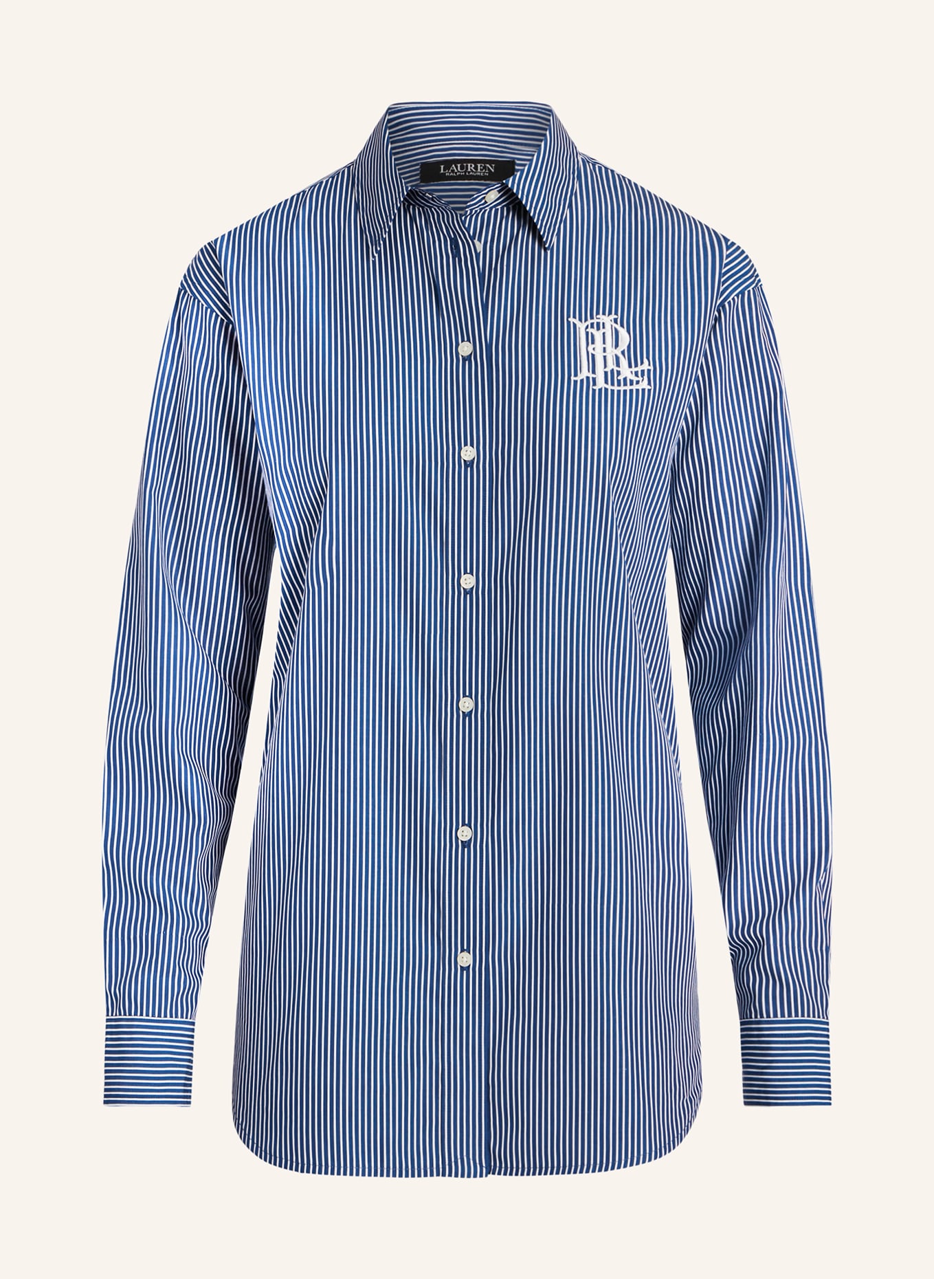 LAUREN RALPH LAUREN Shirt blouse, Color: DARK BLUE/ WHITE (Image 1)