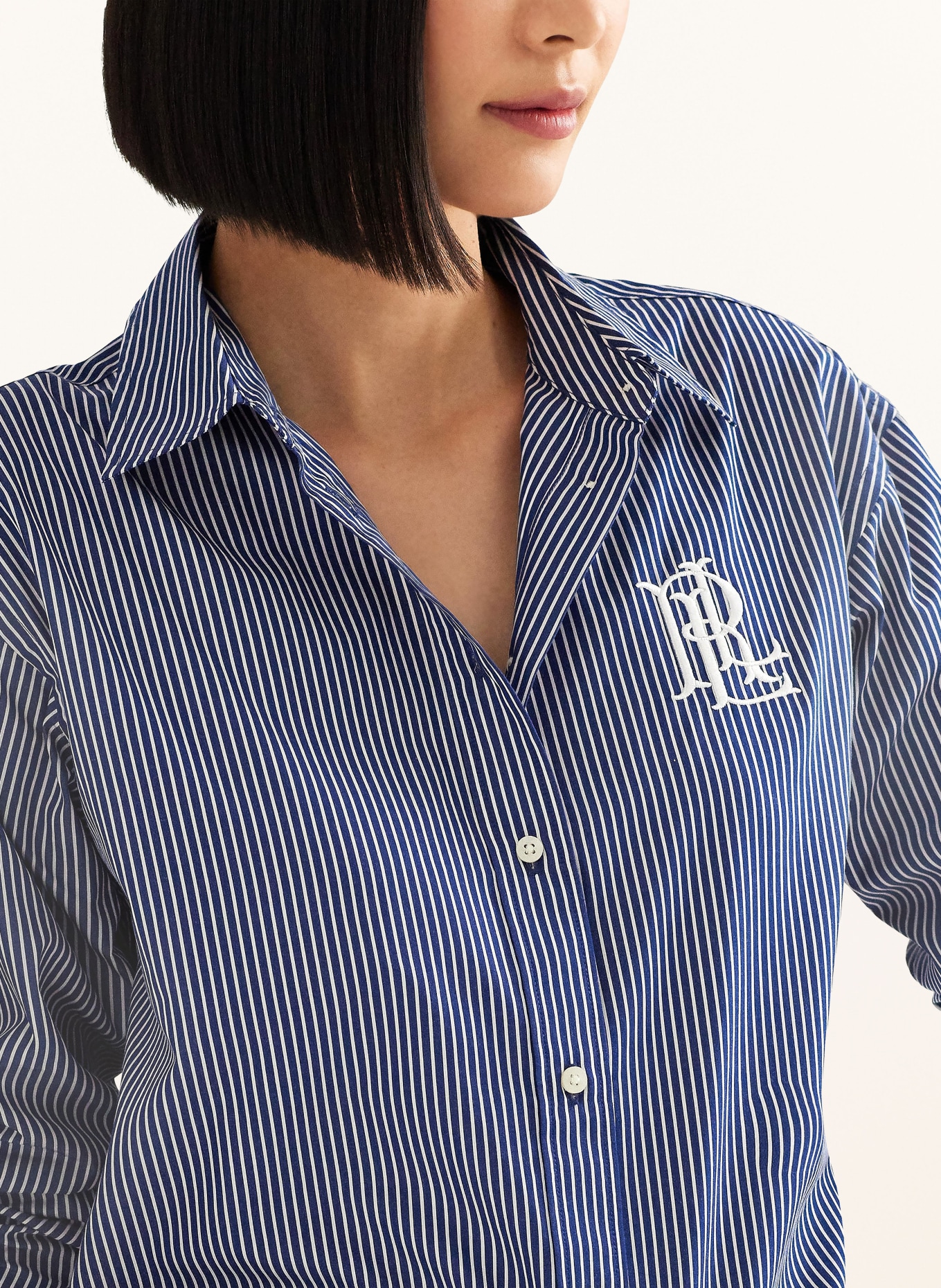 LAUREN RALPH LAUREN Shirt blouse, Color: DARK BLUE/ WHITE (Image 4)