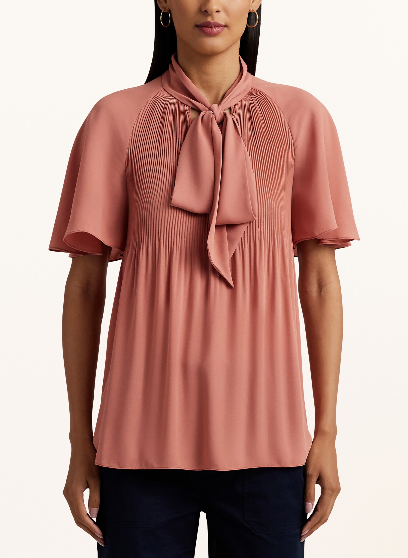 LAUREN RALPH LAUREN Bow-tie blouse, Color: DUSKY PINK (Image 4)