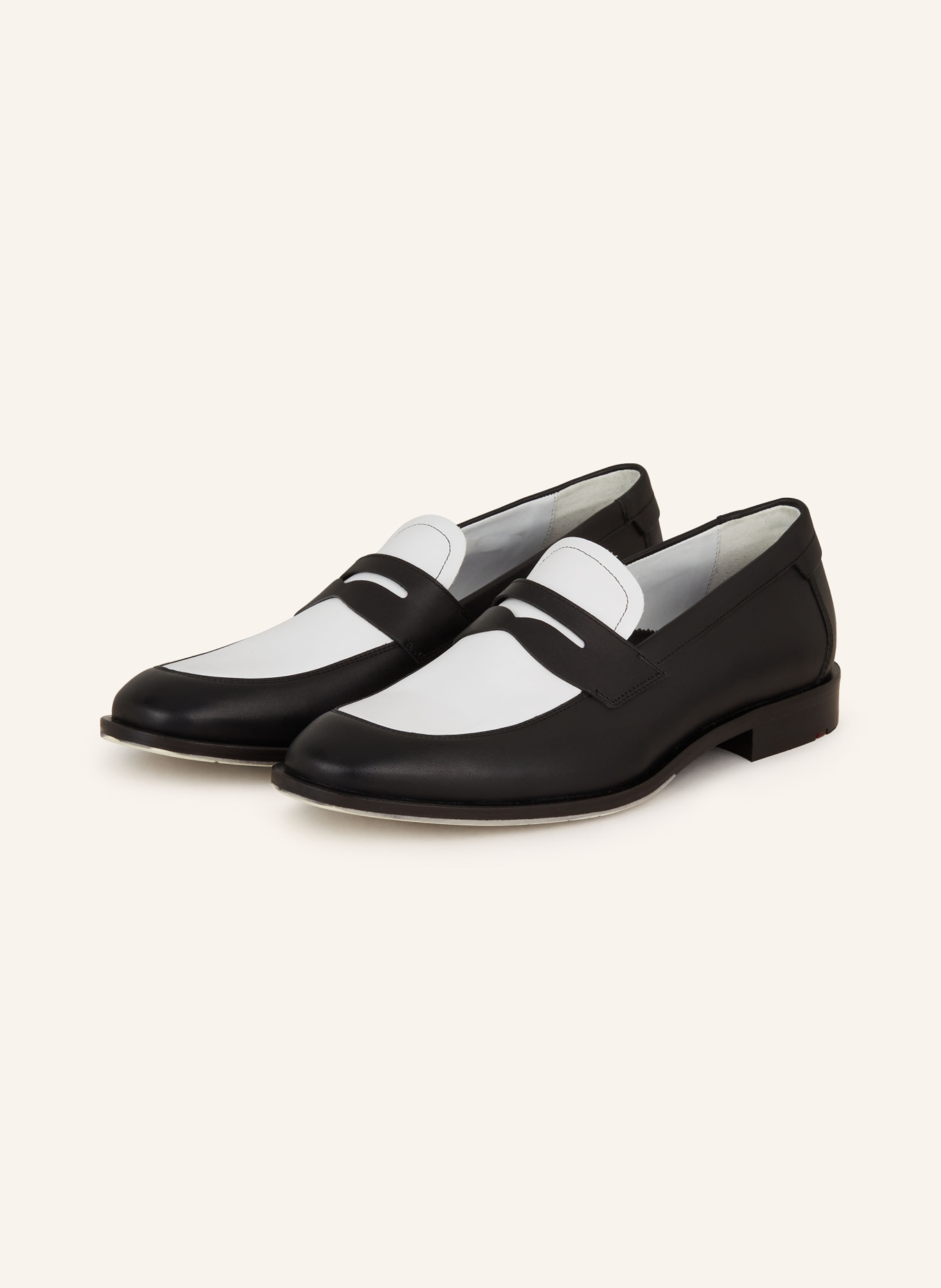 LLOYD Penny loafers LINDSEY, Color: BLACK/ WHITE (Image 1)