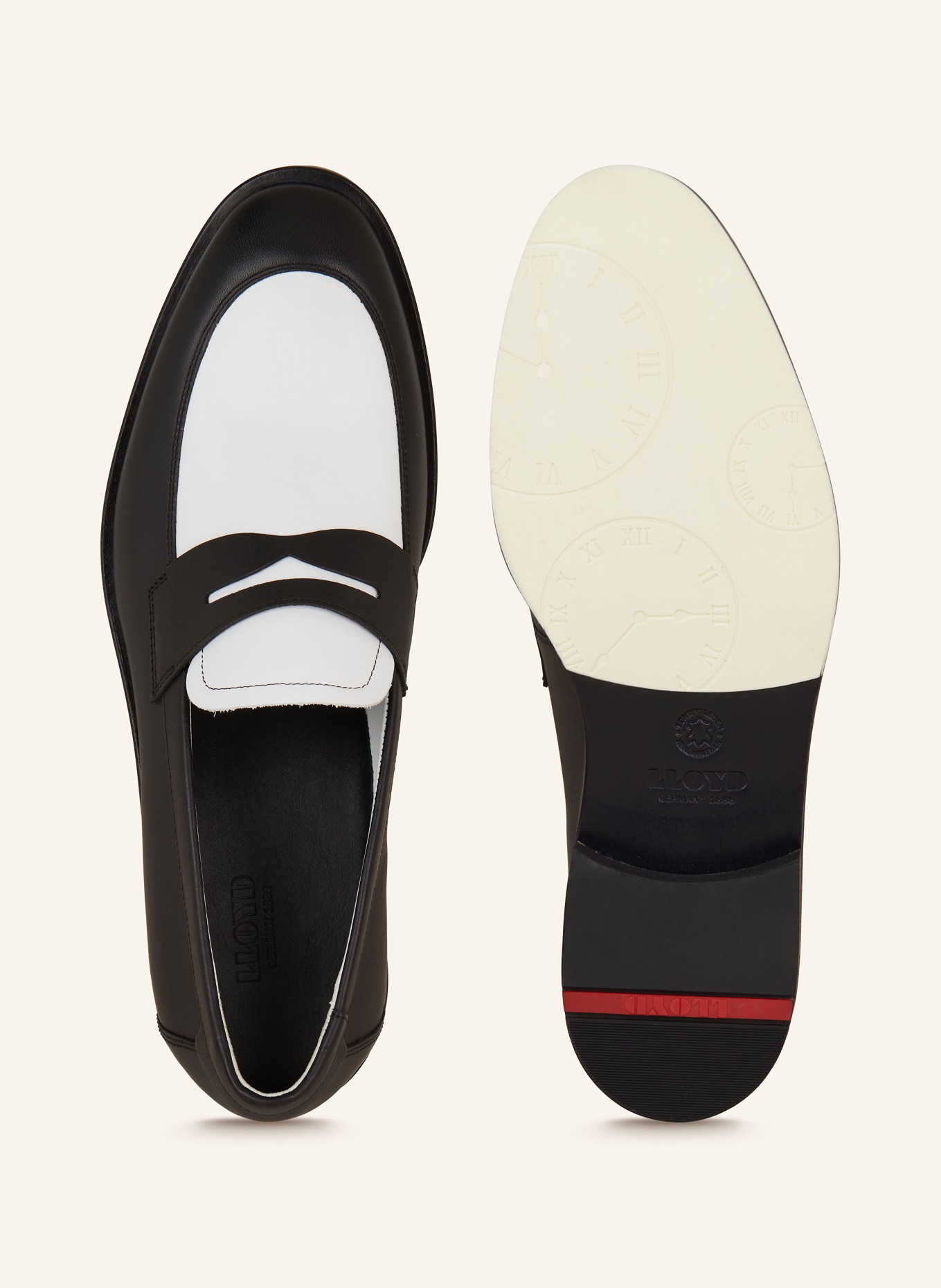 LLOYD Penny loafers LINDSEY, Color: BLACK/ WHITE (Image 5)