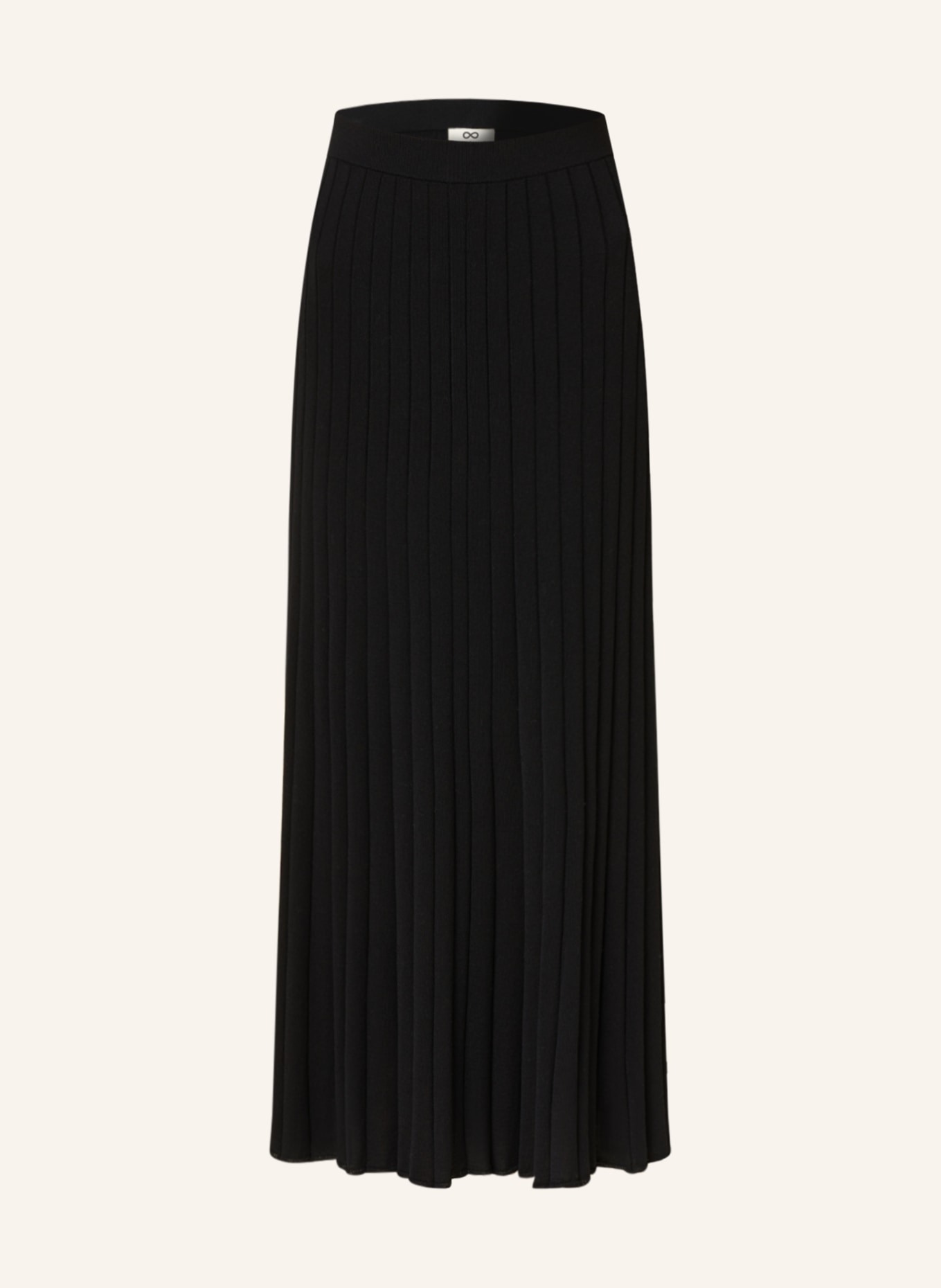 SMINFINITY Úpletová sukně s hedvábím, Barva: ČERNÁ (Obrázek 1)