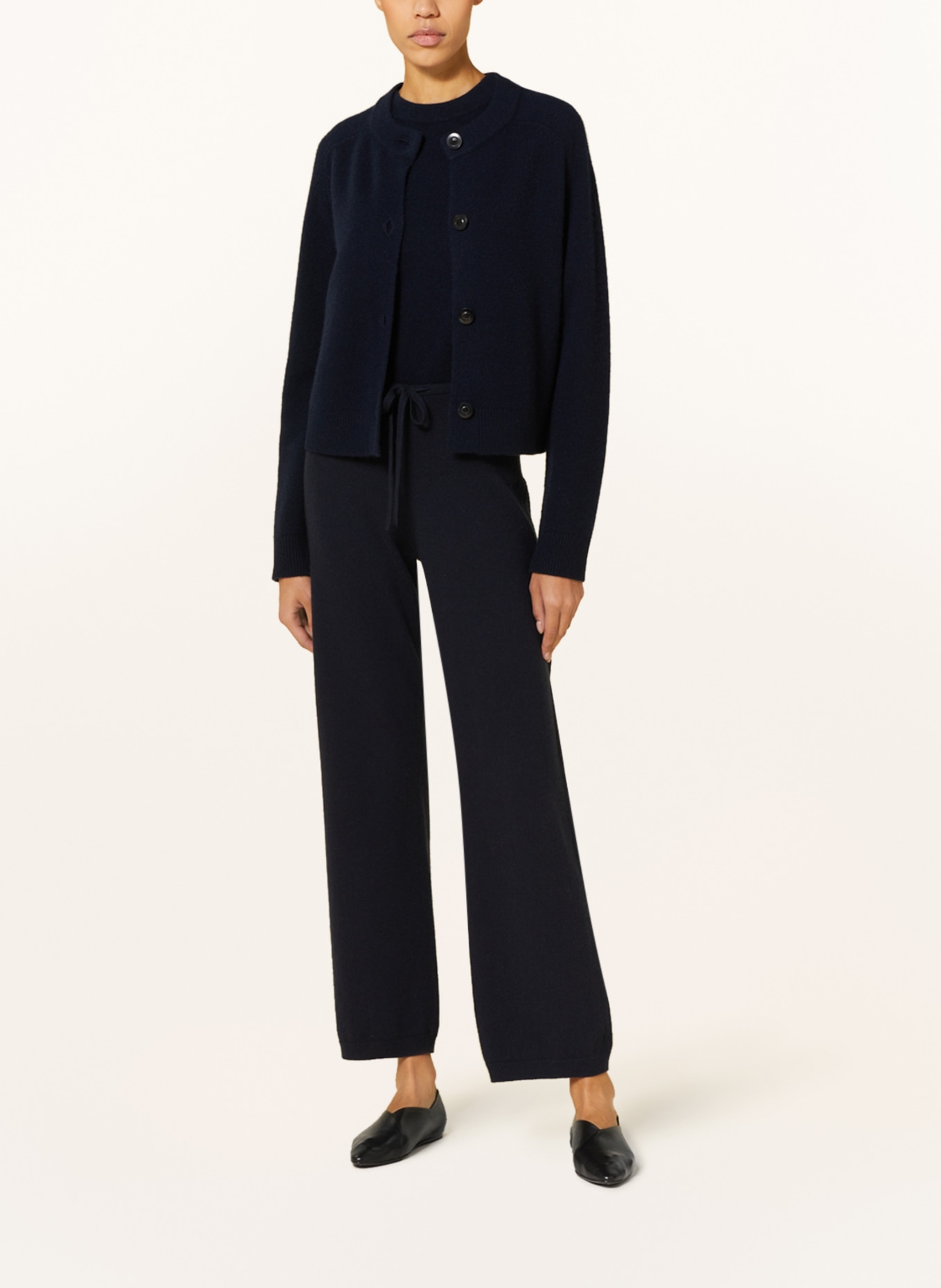 SMINFINITY Knit trousers with cashmere, Color: DARK BLUE (Image 2)