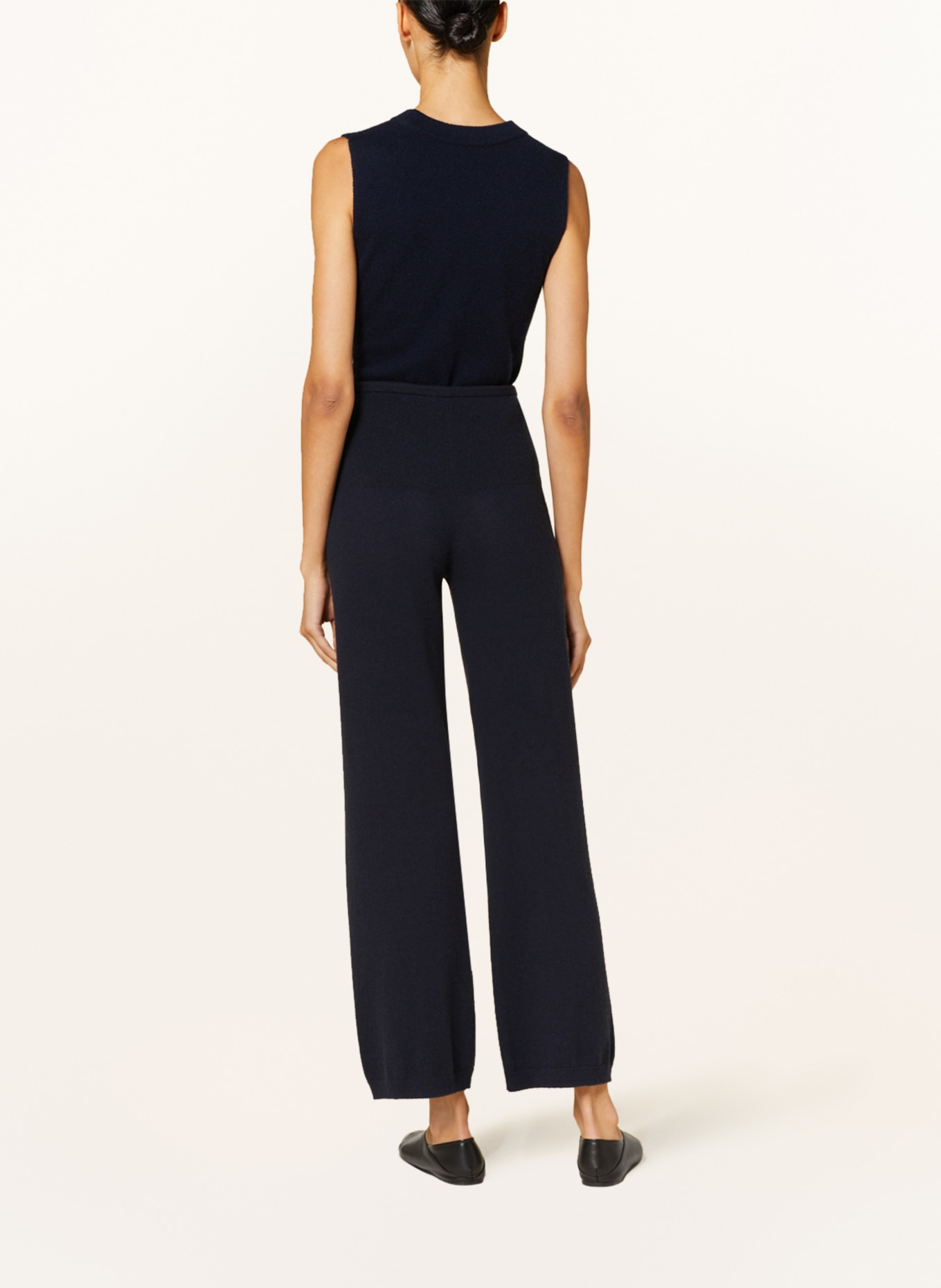 SMINFINITY Knit trousers with cashmere, Color: DARK BLUE (Image 3)
