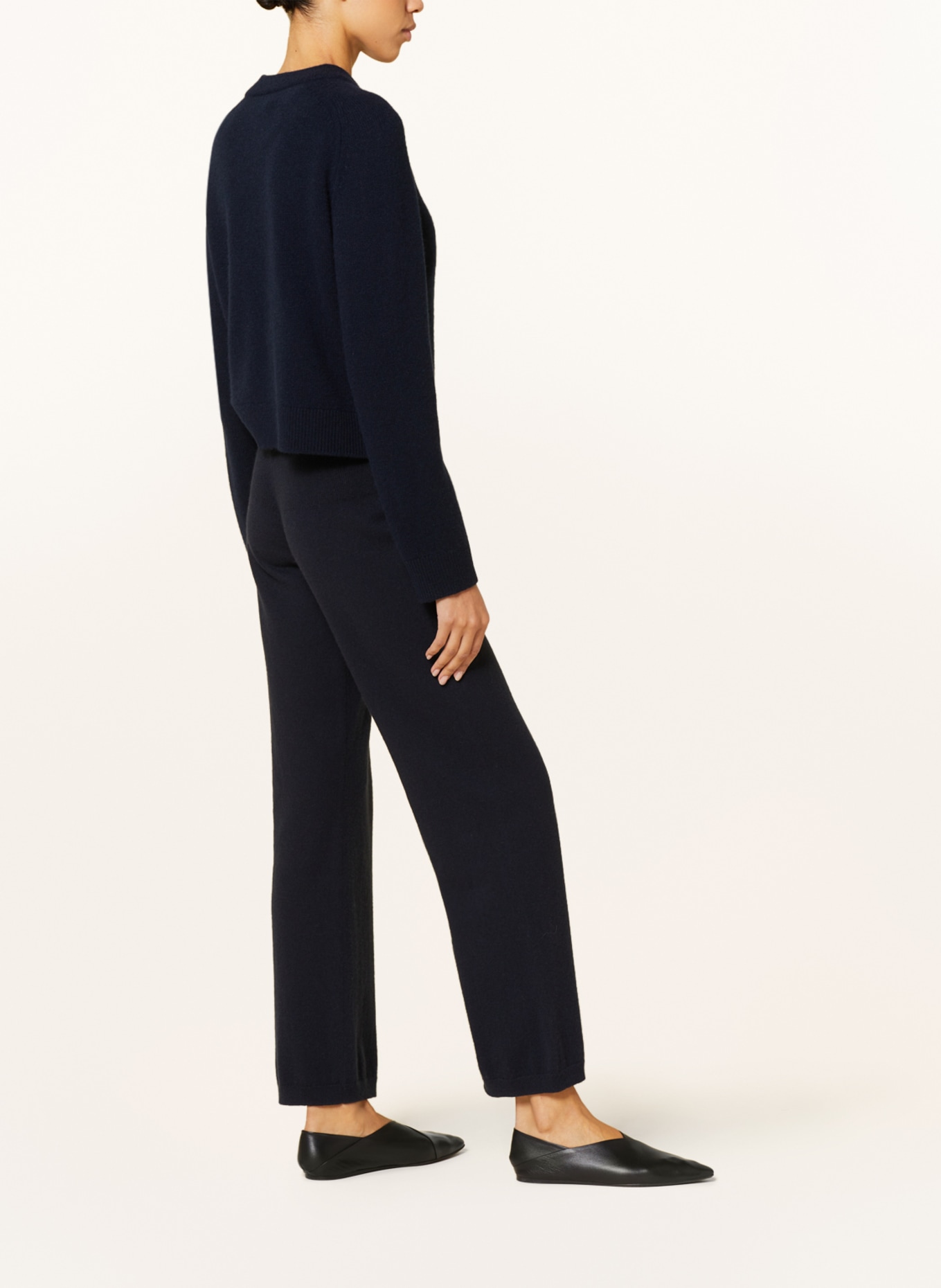 SMINFINITY Knit trousers with cashmere, Color: DARK BLUE (Image 4)