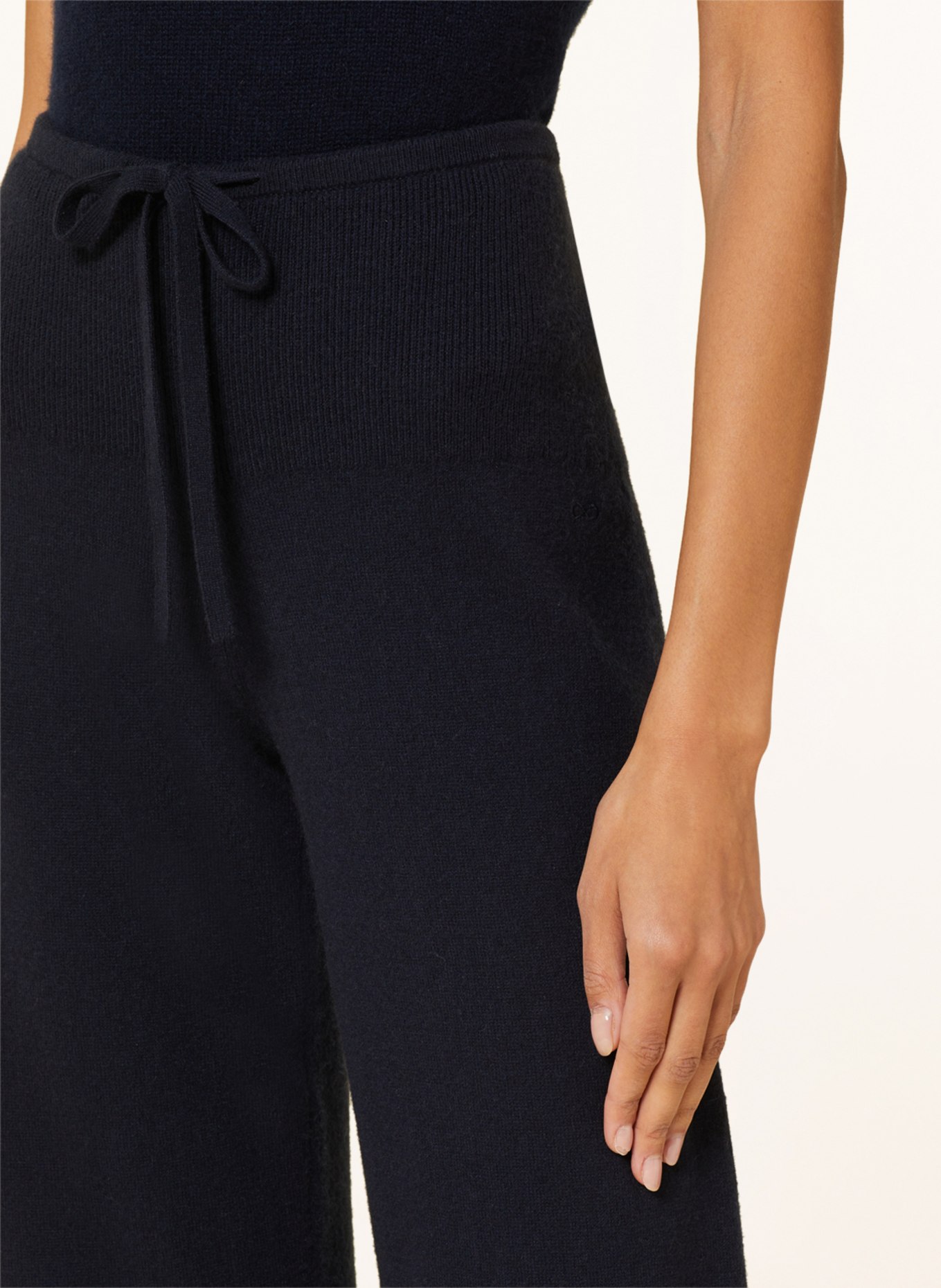SMINFINITY Úpletové kalhoty s kašmírem, Barva: TMAVĚ MODRÁ (Obrázek 5)