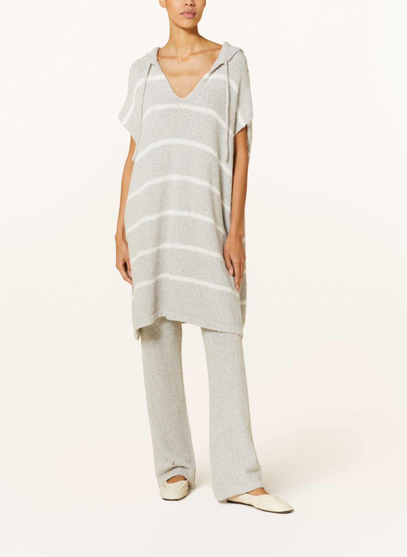 SMINFINITY Knit dress, Color: LIGHT GRAY/ WHITE (Image 2)
