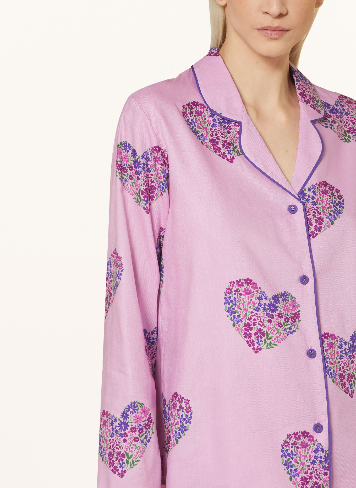 cyberjammies Pajama shirt VALENTINA, Color: PINK/ PURPLE/ GREEN (Image 4)