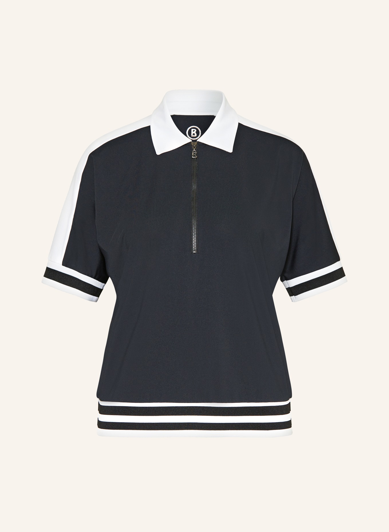 BOGNER Jersey polo shirt AMELIA, Color: DARK BLUE/ WHITE (Image 1)