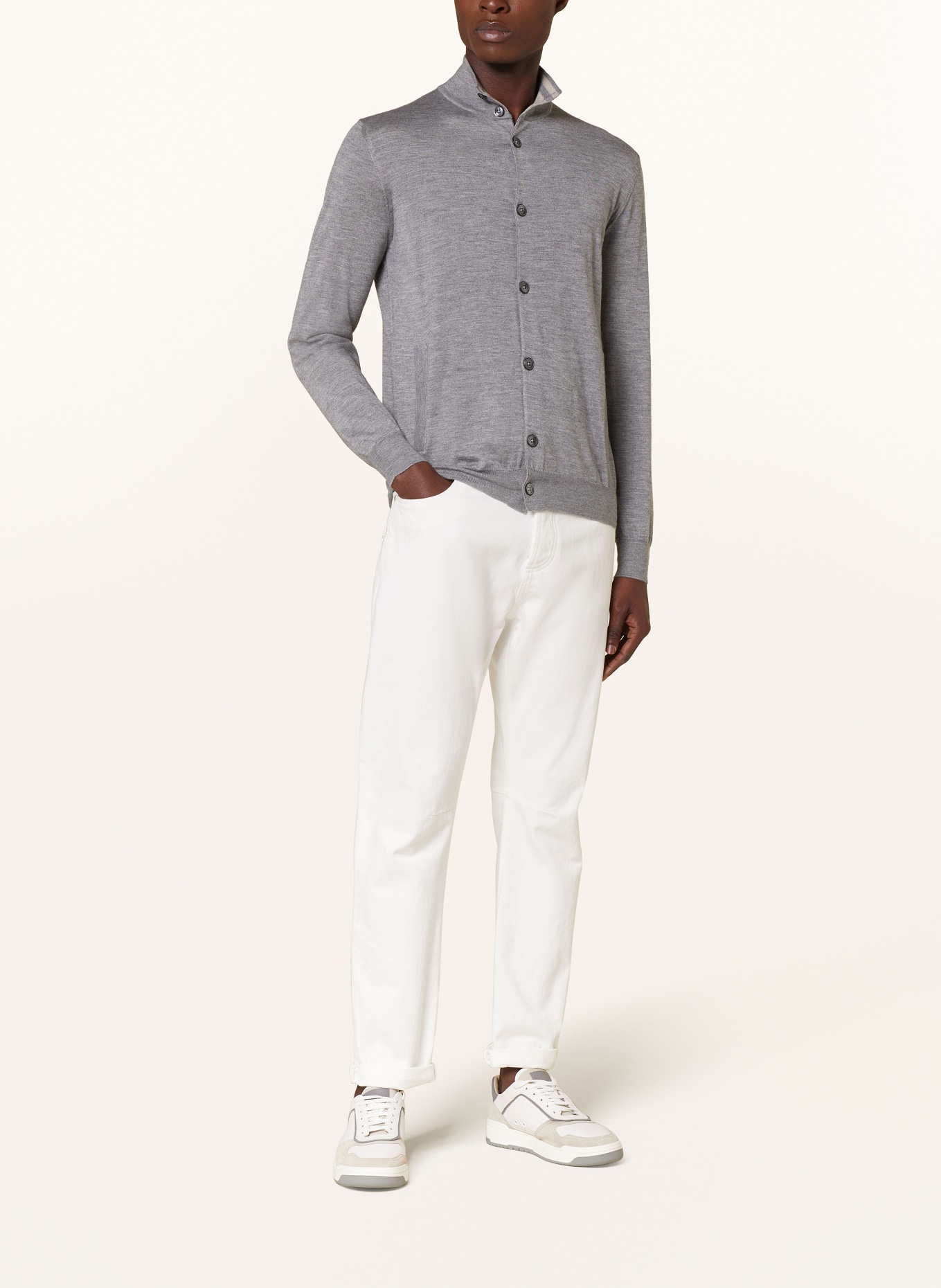 FIORONI Cashmere cardigan, Color: GRAY (Image 2)
