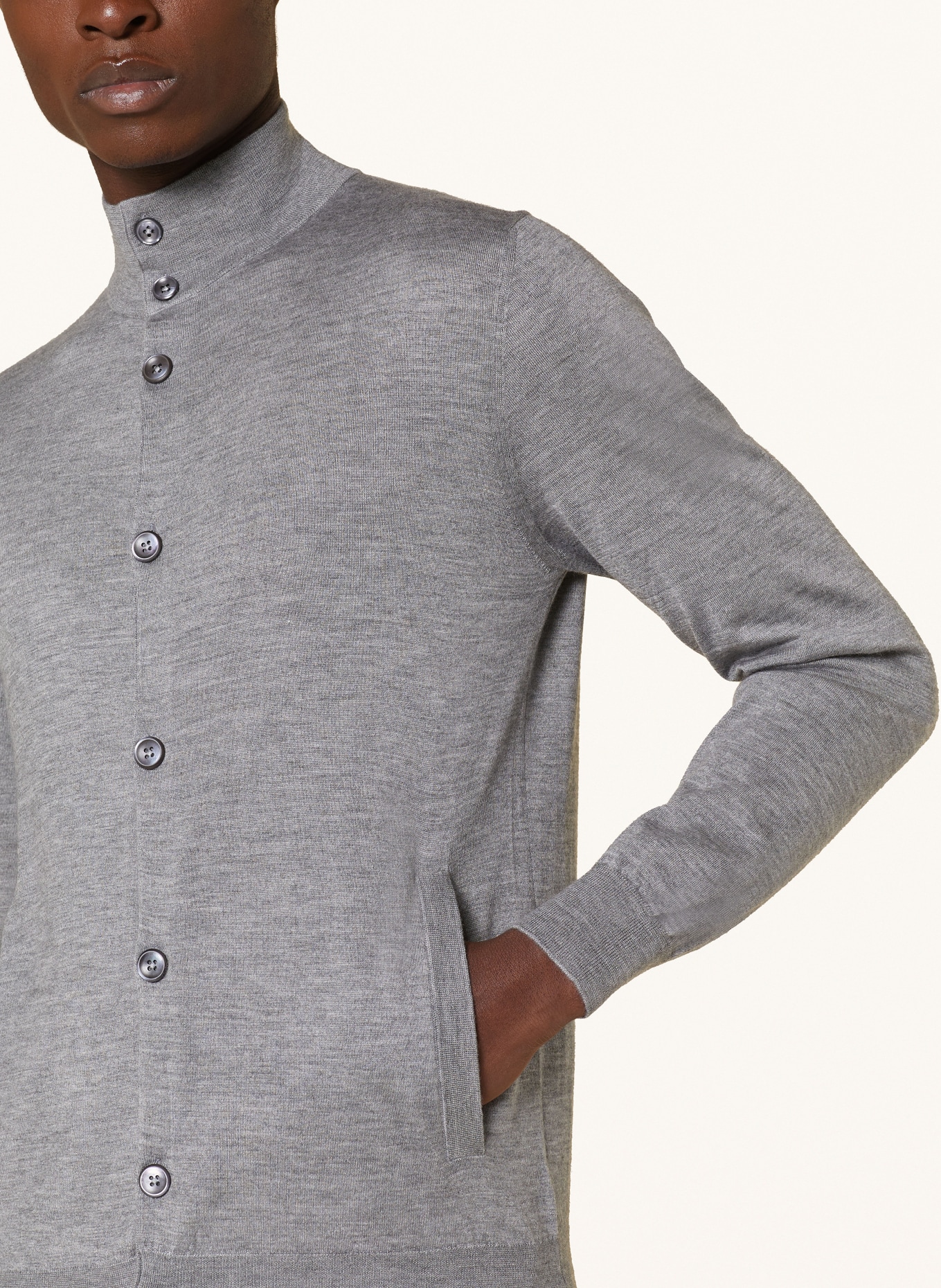 FIORONI Cashmere cardigan, Color: GRAY (Image 4)