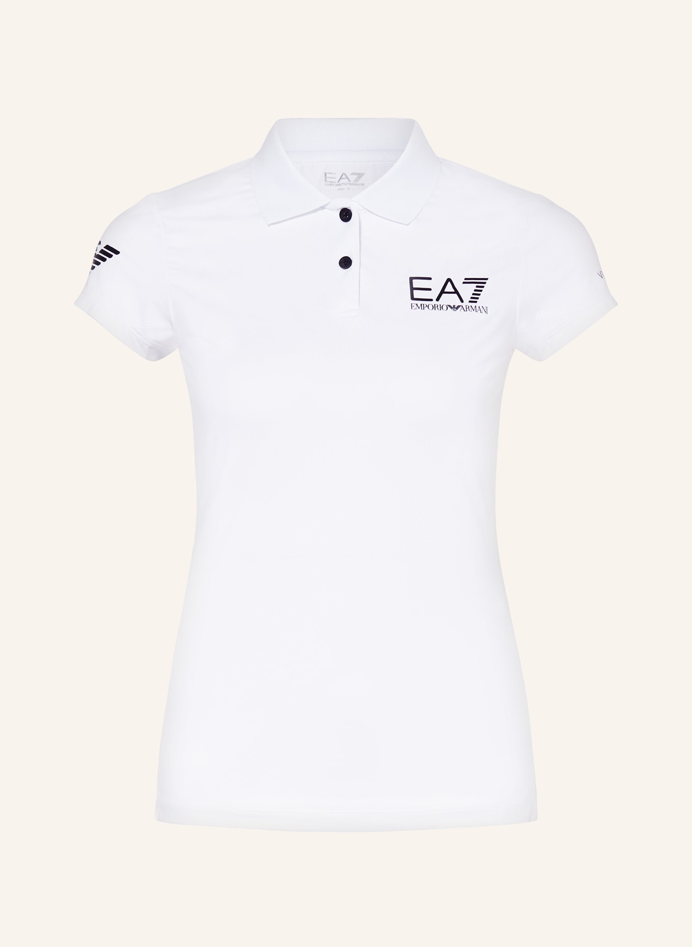 EA7 EMPORIO ARMANI Funkcyjna koszulka polo, Kolor: CZARNY (Obrazek 1)