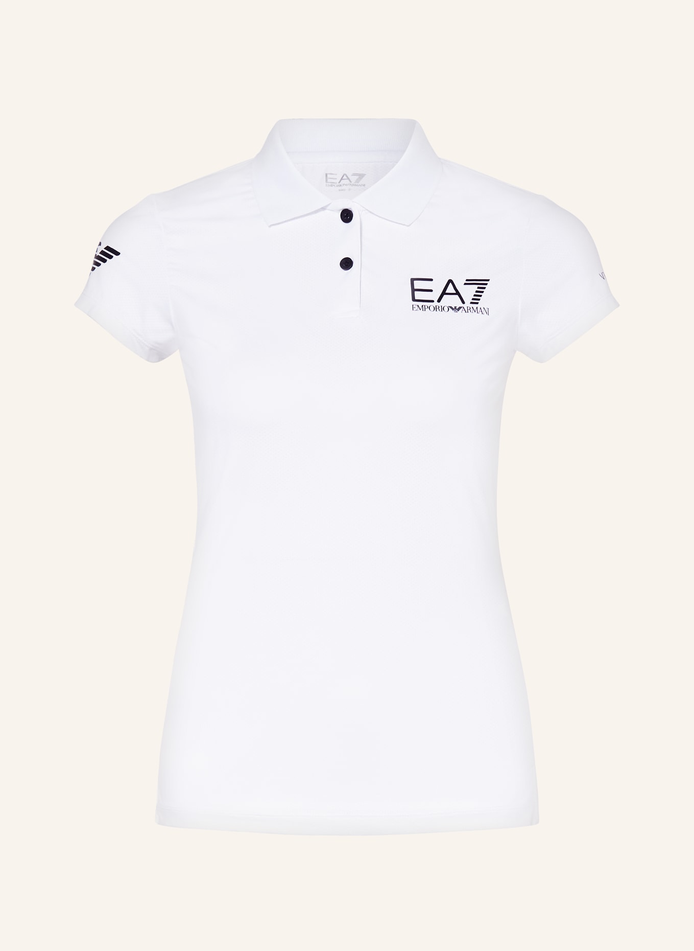 EA7 EMPORIO ARMANI Performance polo shirt in black