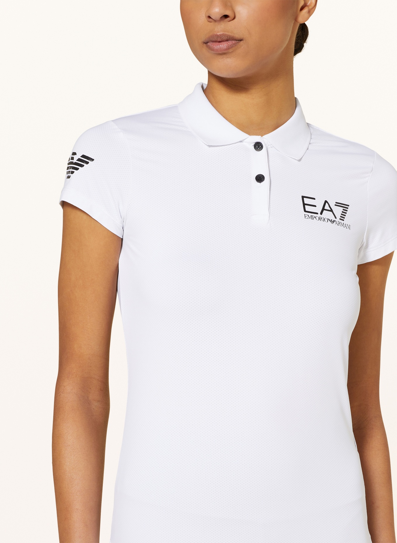 EA7 EMPORIO ARMANI Performance polo shirt, Color: BLACK (Image 4)