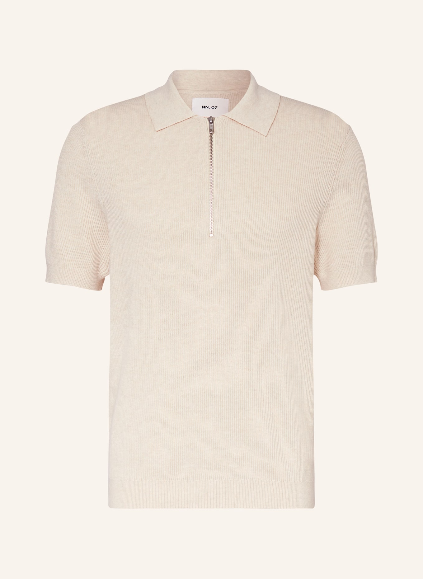 NN.07 Knitted polo shirt HANSIE, Color: CREAM (Image 1)