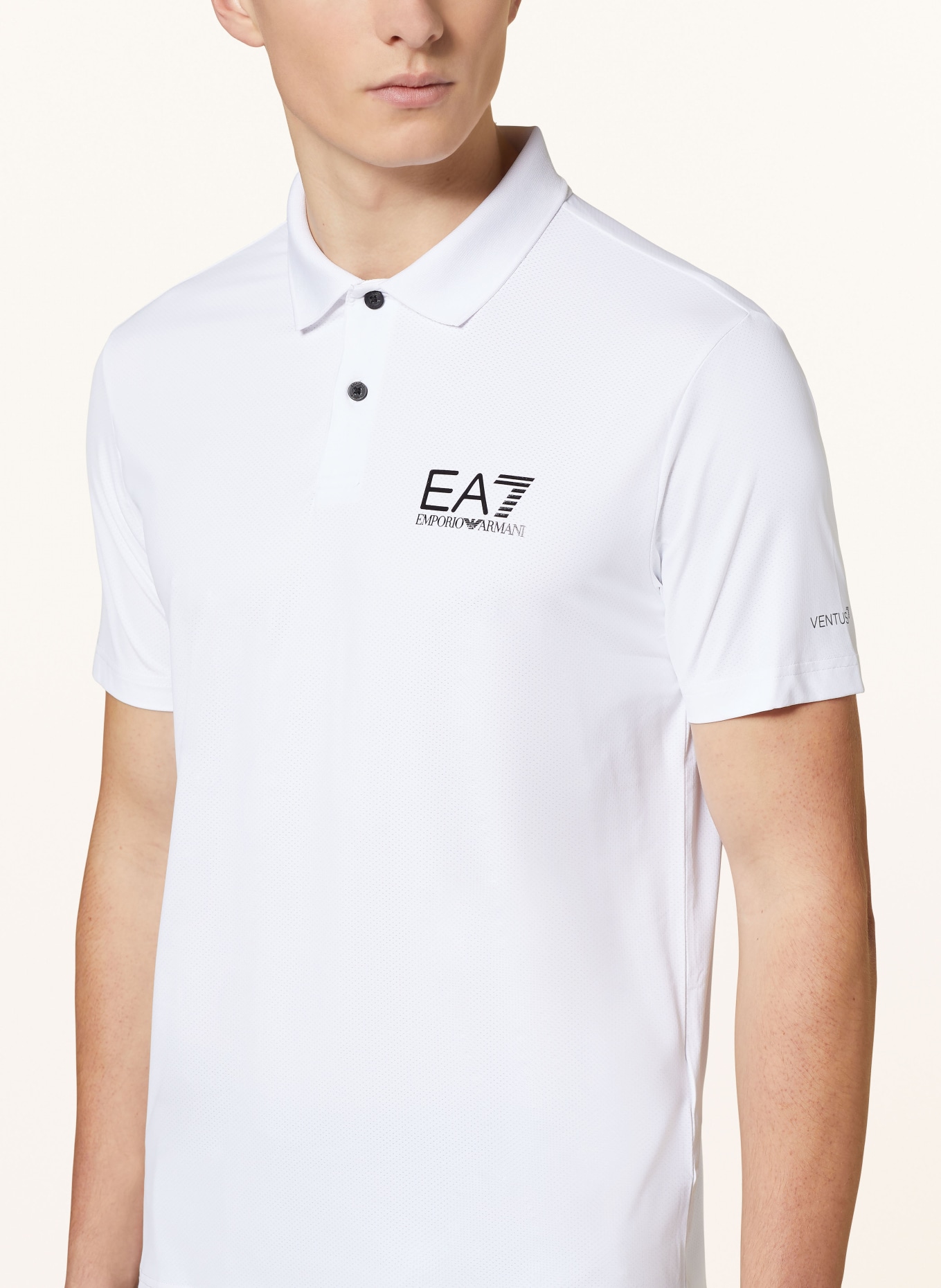 EA7 EMPORIO ARMANI Funktions-Poloshirt PJEMZ, Farbe: WEISS (Bild 4)