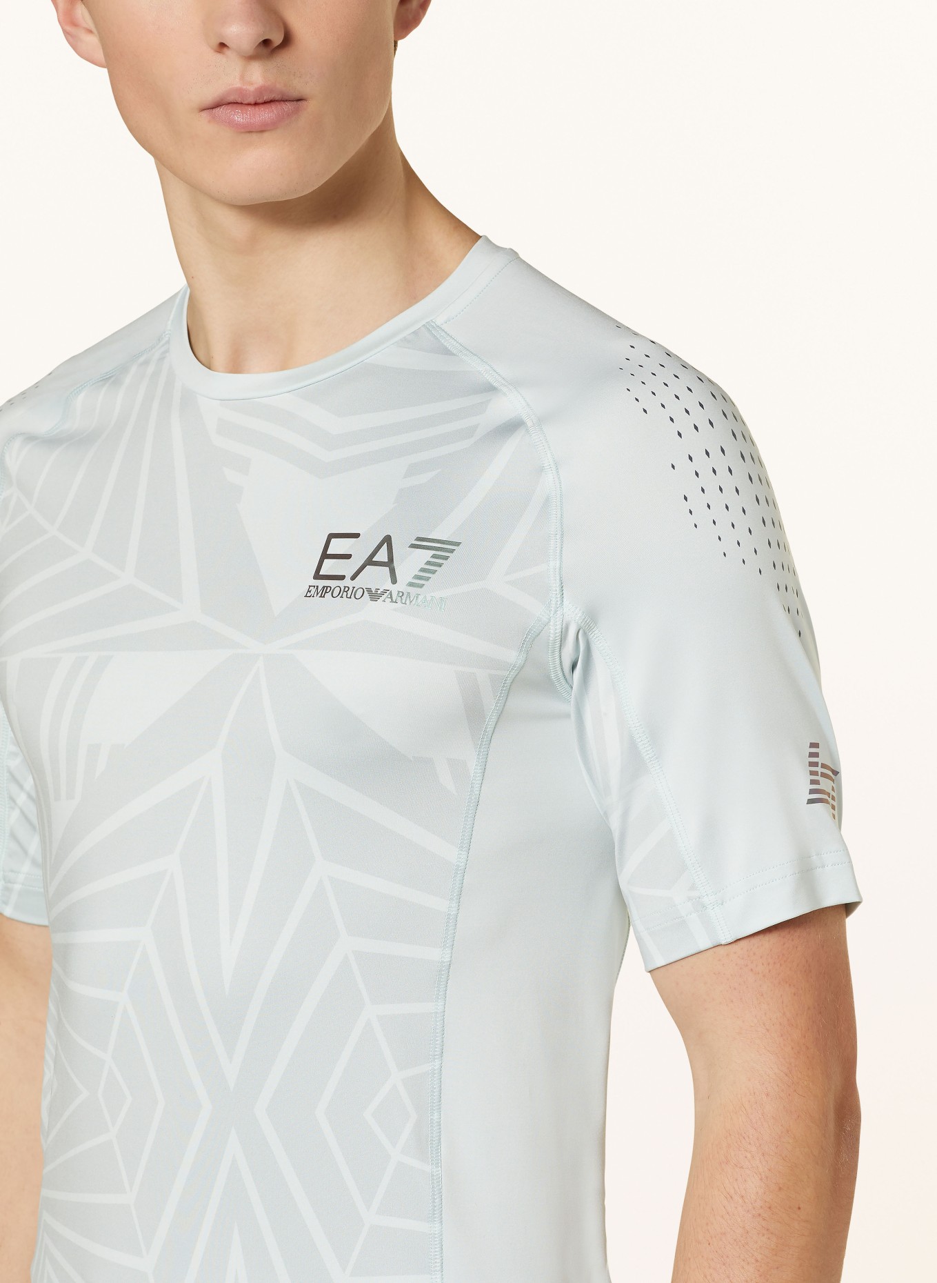 EA7 EMPORIO ARMANI T-Shirt, Farbe: MINT/ HELLGRAU (Bild 4)