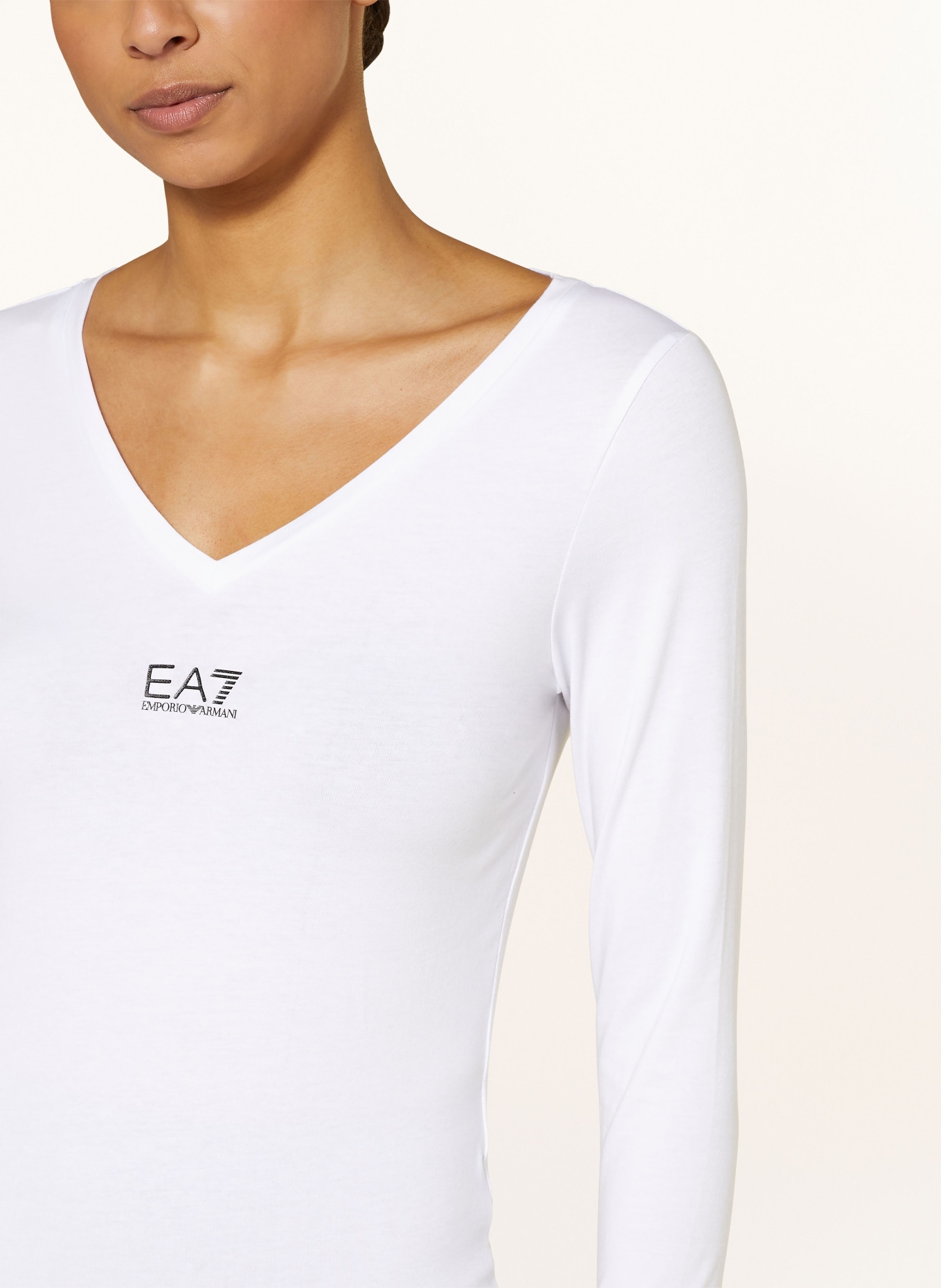 EA7 EMPORIO ARMANI Koszulka z długim rękawem, Kolor: BIAŁY (Obrazek 4)