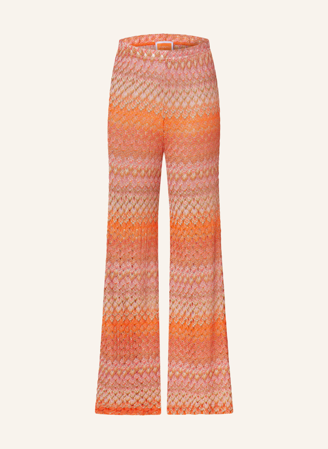 ANNA's Knit trousers, Color: ORANGE/ RED/ COGNAC (Image 1)
