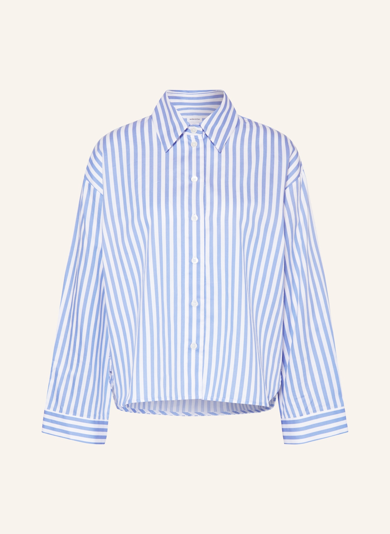 seidensticker Shirt blouse, Color: LIGHT BLUE/ WHITE (Image 1)