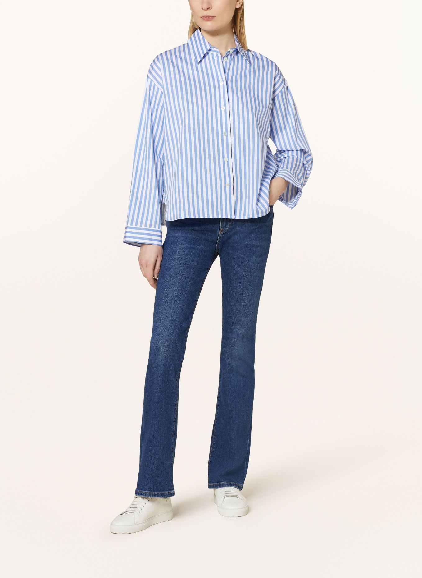 seidensticker Shirt blouse, Color: LIGHT BLUE/ WHITE (Image 2)